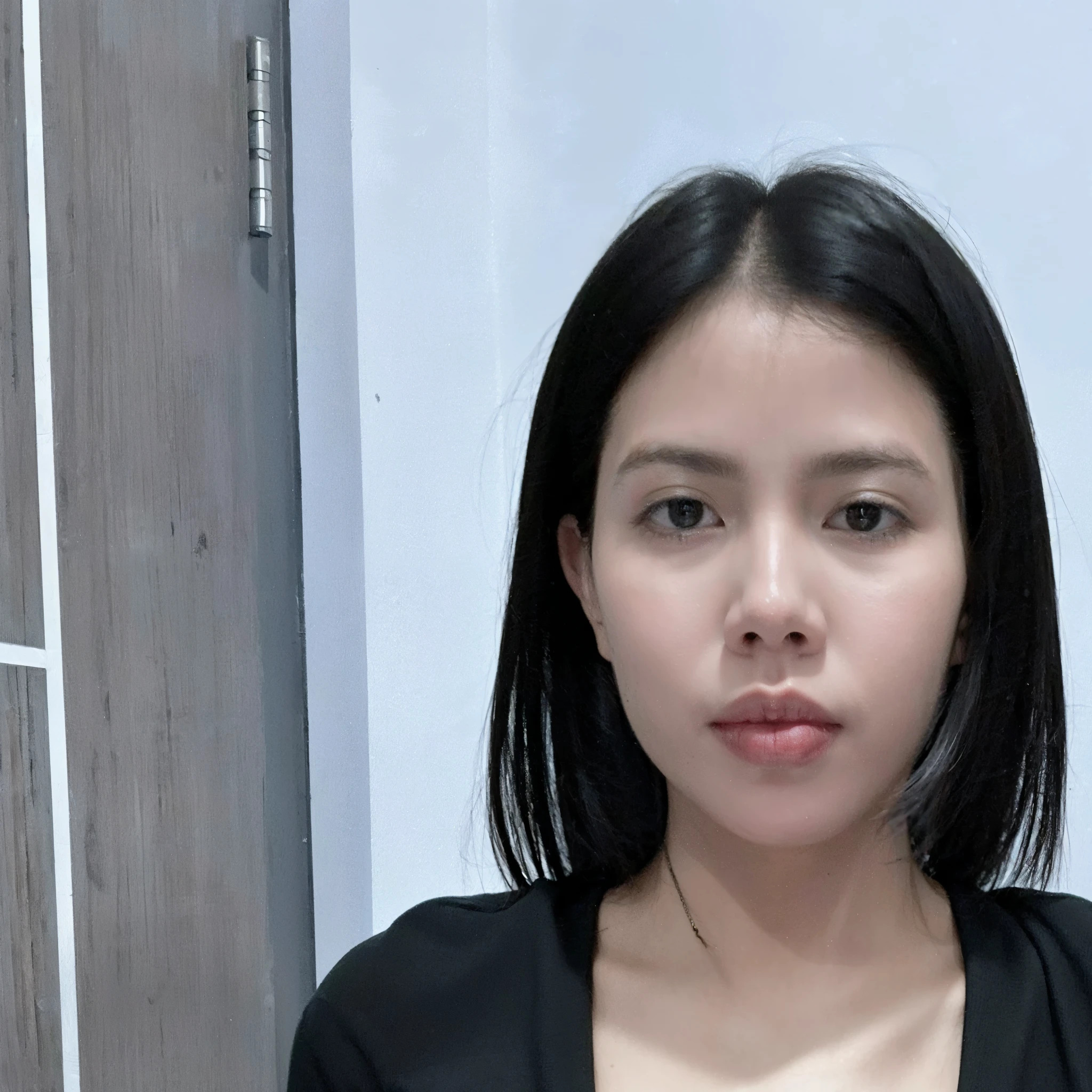there is a woman that is standing in a room with a black shirt, 2 7 years, 2 8 years, Age 2 9 years, Low cut shirt, 22 years old, black shirt, Asian girl, Female model, 2 4 years old, Female age 3 0 years, 30 year old woman, 18 years old, 21 years old,Dead in the water