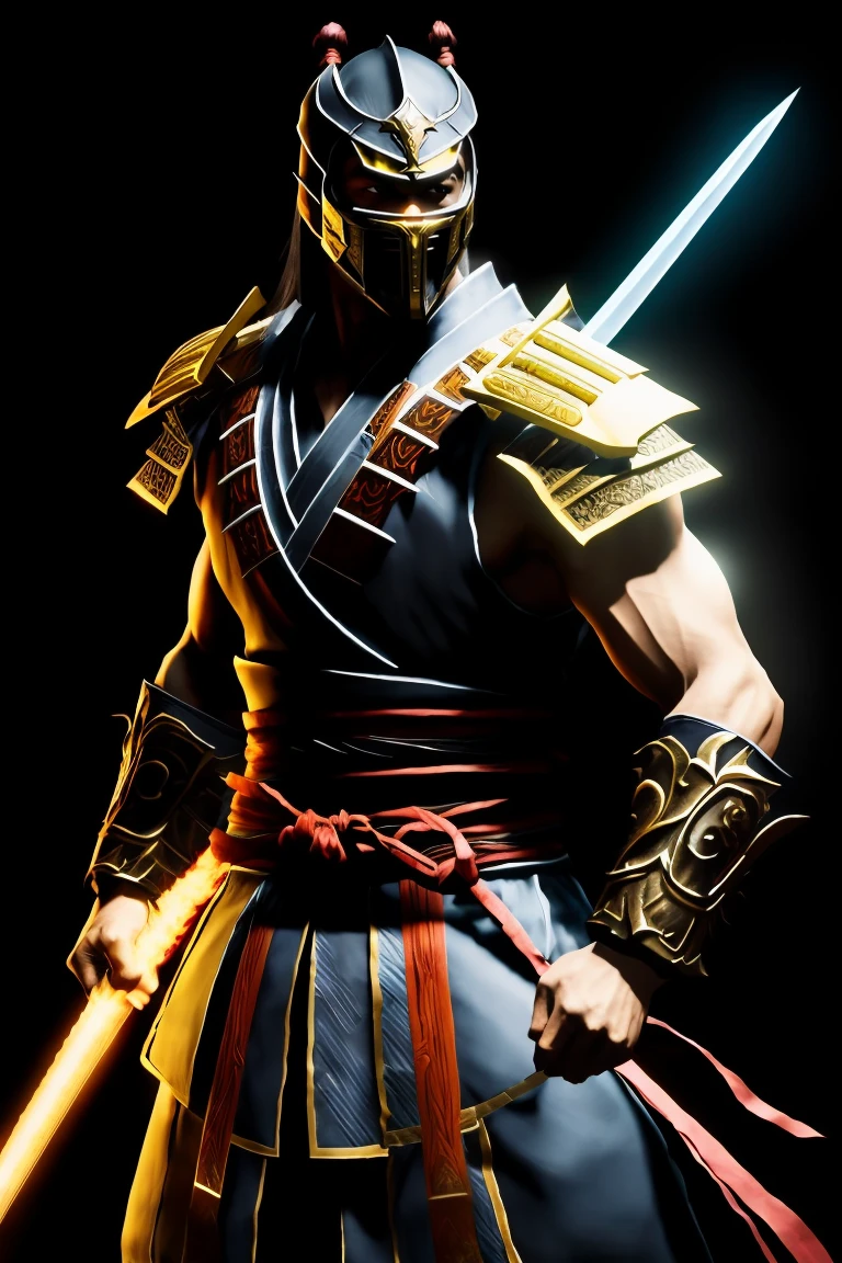 light samurai in mortal kombat style