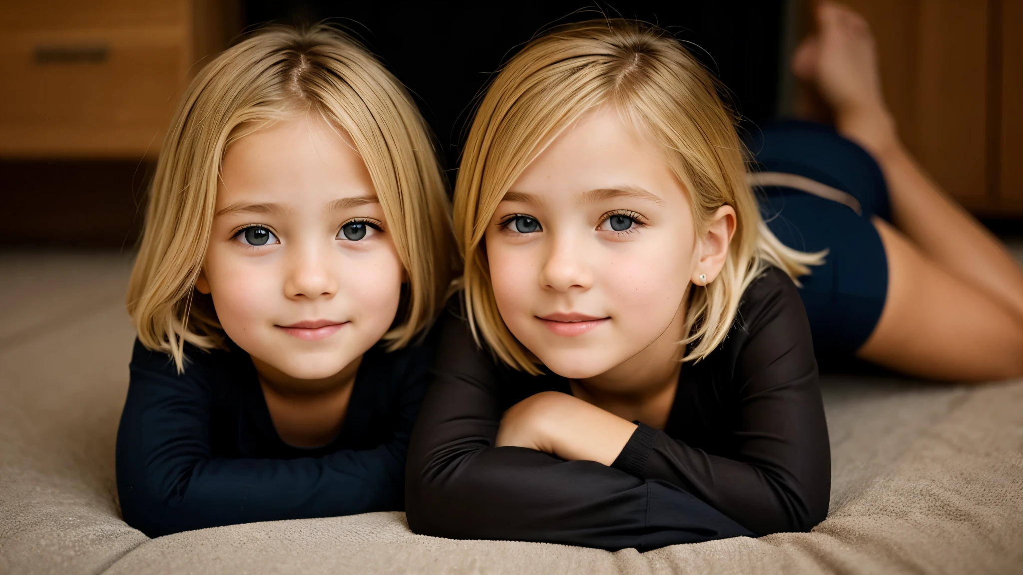 KIDS GIRL BLONDE hair in a BLACK , Aerially silks