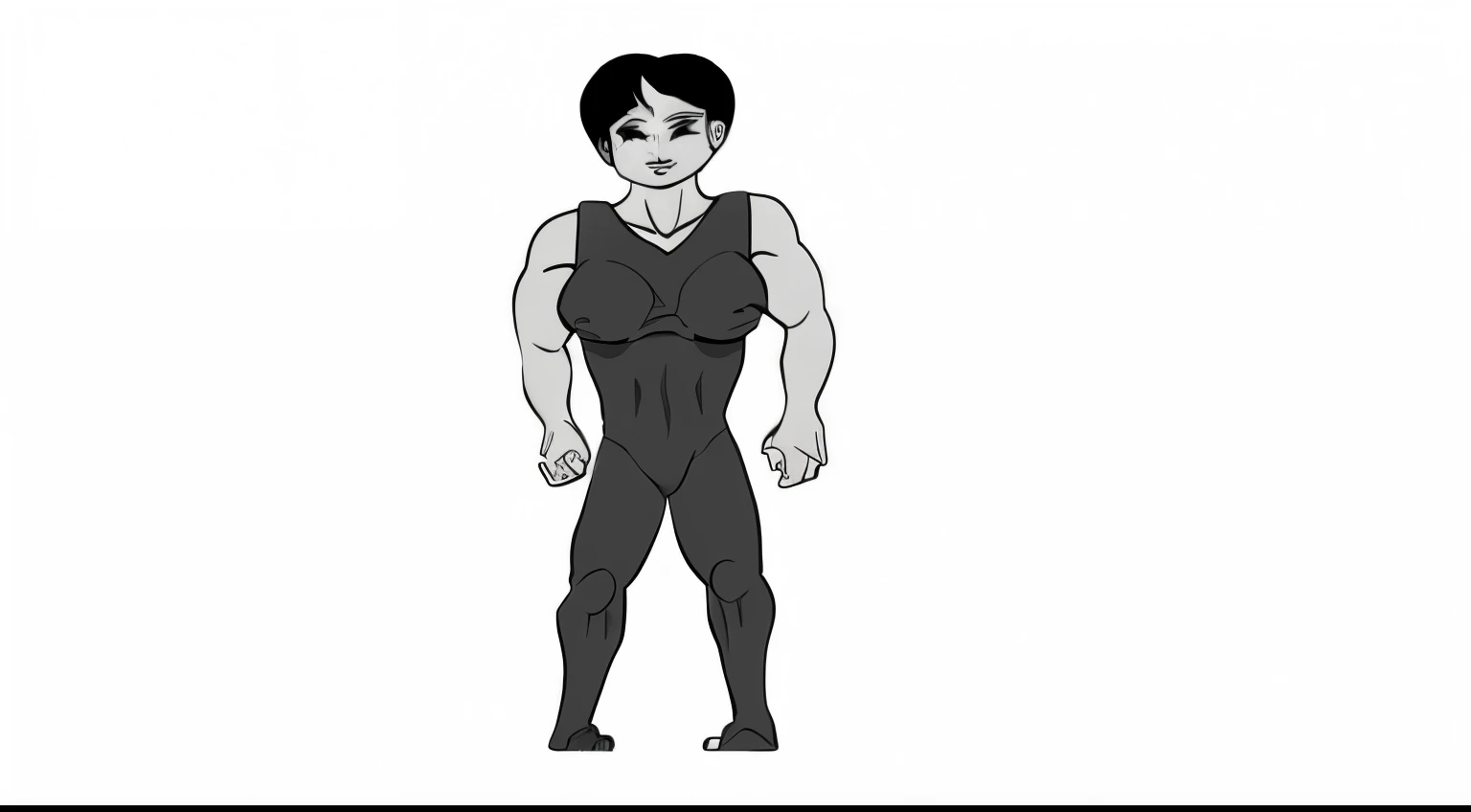 monotone。cartoon style。