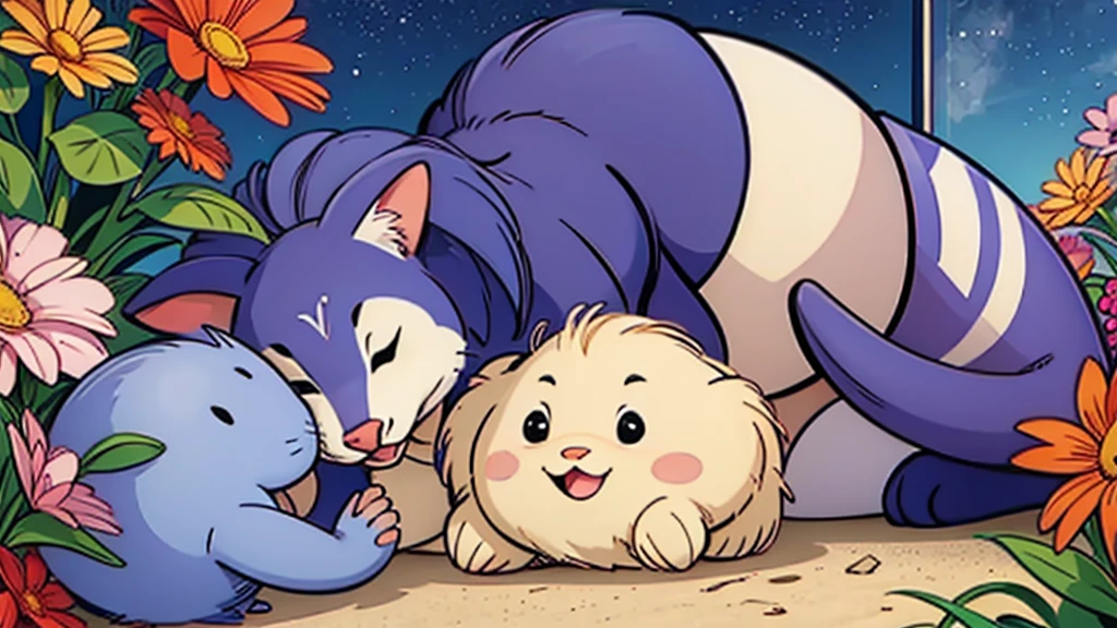love flowers and animals