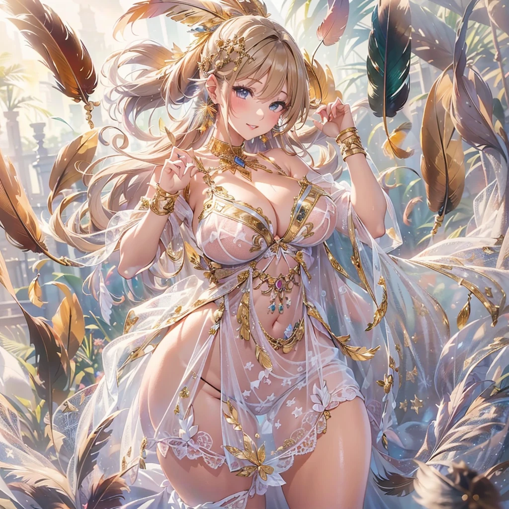 去最高のmasterpiece、beautiful美しさ, 3D two-dimensional, rich, blonde, skirt, stockings, high heels, poison、star、star、(Highly detailed CG Unity 8K wallpaper),(masterpiece), (最high quality), (Super detailed), (best work),(best shadow), (sharp eyeliner, eye shadow, fine eye:1.1), (超High resolution,realistic,最high quality,realistic),(8K,RAW photo,最high quality,マstarプル),mature woman、sensual curves、????????????、thighs、bubble、お?のmasterpiece, 最high quality, Super detailed, full body shot, mature woman, beautiful mature woman, nightgown and ?????????, enchanting smile, thick lips, Chubby lips, blush, looking at the viewer, provocative expression, beautiful髪型, cleavage, Plump、curvy ????、attractive face、?????????????、an inviting gaze、Expression of emotions、???? ?????????、(((?????? see-through lingerie set)))、Standing position、gorgeous accessories 、???????????の女性, ???? shoulders, golden hair, colored feather, metal ornaments, colored flowers, particle, light, (masterpiece, 最high quality, 最high quality, official art, beautiful and aesthetic:1.2), (1 girl:1.3), very detailed,(fractal art:1.1),(colorful:1.1)、(flowers:1.3),most detailed,(zentangle:1.2), (dynamic pose), (abstract background:1.3), (shiny skin), (lots of colors :1.4), ,(earrings:1.4), (feather:1.4),masterpiece, 最high quality, Super detailed, 30~40 years, full body shot, beautiful 、various hairstyles，gold headband，plump ???????，beautiful ????，greek clothing，Tulle covers the ???????，perfectly proportioned, detailed clothing details,marble，god statue，cinematic lighting, film grain, 8K, masterpiece, Super detailed, high detail, high quality, High resolution,(((????:1.2)))、exposed ?????、Openwork decoration，(((see through dress)))、(((解剖学的に正しいbody))) , 最high quality, Super detailed, (((???? ?????????)))、raise your ????, from below, (((R-18)))、Hakari、thighs, ???????????, Are standing, cowboy shot, blush, (((1 girl))), (masterpiece:1.3), (High resolution), (8K), (very detailed), perfect face, Nice eye and face, (((最high quality))), (Super detailed), detailed face and eye, (alone), High resolution、beautifuleye,(((???? pose)))、(((整った???????????)))、((beautiful eye))、luxury、(((超High resolution)))、(((detailed description)))、(((ぽっちゃりbody型)))、(((解剖学的構造に一致したbodyの部位)))、beautiful長いまつ毛、バランスのとれたbody型,2 feet、Just the right size for your legs and arms、Fishnet tights、glamorous、(((Clear white and black eye)))、lipstick、Sparkling、(Undistorted face, eye, body)、jewelry、gem、(長くカールしたbeautifulまつ毛)、(((バランス良いbeautiful胸)))、(transparent, Exquisite skin:1.2)、(((完璧なglamorousボディー)))、actress face、Super beautiful、cute smile、Healing beauty、Flower shower、完璧なeye、realistic depiction、super ????、shiny、glamorous、double eyelids、Good dark compensate、compensate、ぼやけていないeye 
