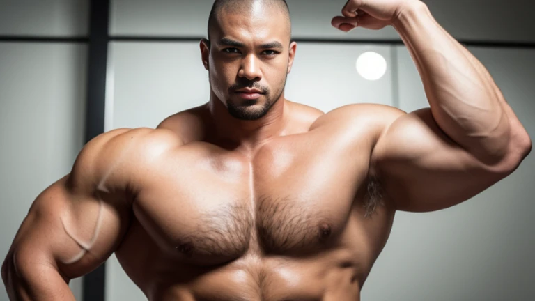 (Highly detailed 8K wallpaper), asian man, muscle worship, fold your arms, On the playground, baseball uniform, high detail, very short hair, skin head, Circular cut, very large and strong body, bulging muscles, muscular, very large pectoral muscles. Very sexy abs, legs are muscular, Toned figure, brightens oily skin, muscular, Tank top, T-shirt, long shot, wide shot