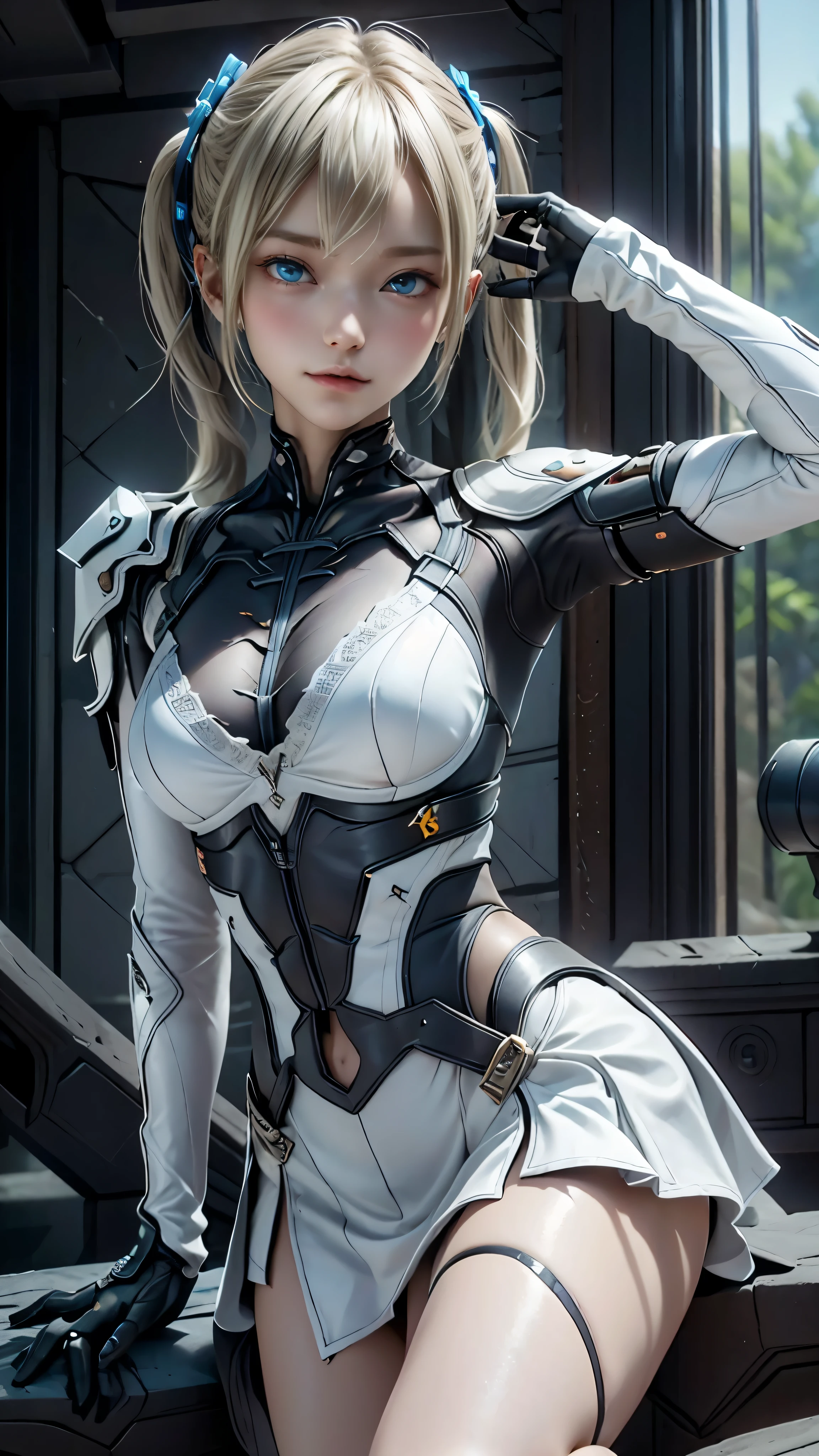 ((highest quality)), ((masterpiece)), (be familiar with:1.4), 。.。.。.3D, beautiful cyberpunk woman image,nffsw(high dynamic range),ray tracing,NVIDIA RTX,super resolution,unreal 5,scattered below the surface,PBR texturing,Post-processing,anisotropic filtering,written boundary depth,maximum clarity and sharpness,multilayer texture,Albedo and specular maps,surface shading,Accurate simulation of light-matter interactions,perfect proportions,octane rendering,two-tone lighting,wide aperture,Low ISO、White balance、Rule of thirds、8,000 students、(())(((white and blue clothes)))((blonde))