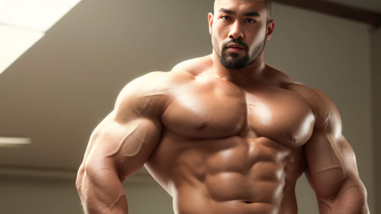 (Highly detailed 8K wallpaper), asian man, muscle worship, fold your arms, On the playground, baseball uniform, high detail, very short hair, skin head, Circular cut, very large and strong body, bulging muscles, muscular, very large pectoral muscles. Very sexy abs, legs are muscular, Toned figure, brightens oily skin, muscular, Tank top, T-shirt, long shot, wide shot