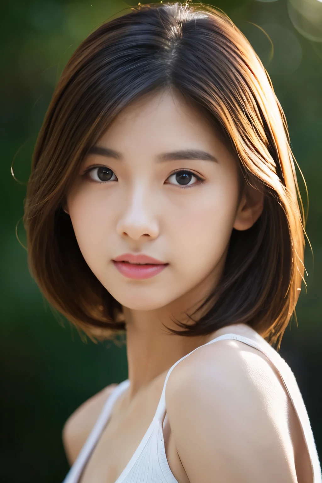 (8K、Raw photo、highest quality、Masseter muscle part:1.2)、super detailed、super resolution、(realistic、realistic pictures:1.37)、
Portrait、High-definition RAW color photo、professional photography、
very detailed and beautiful、very detailed、8K image wallpaper、amazing details、huge file size、
official art、very detailed CG Unity 8K wallpaper,
very detailed woman、girl、20 year old woman with a handsome face,
very fine eyes、very detailed肌、very fine fingers、very detailed nose、very detailed詳細な口、perfect anatomy、
detailed background、detailed clothing、white skin、glowing skin、
Slender Boti、firm breasts、black haired、semi-long、laughter、
lifelike face、delicate eyes、ordering sauce、
look at the camera、cowboy shot、positive、standing athletic pose、dynamic lighting