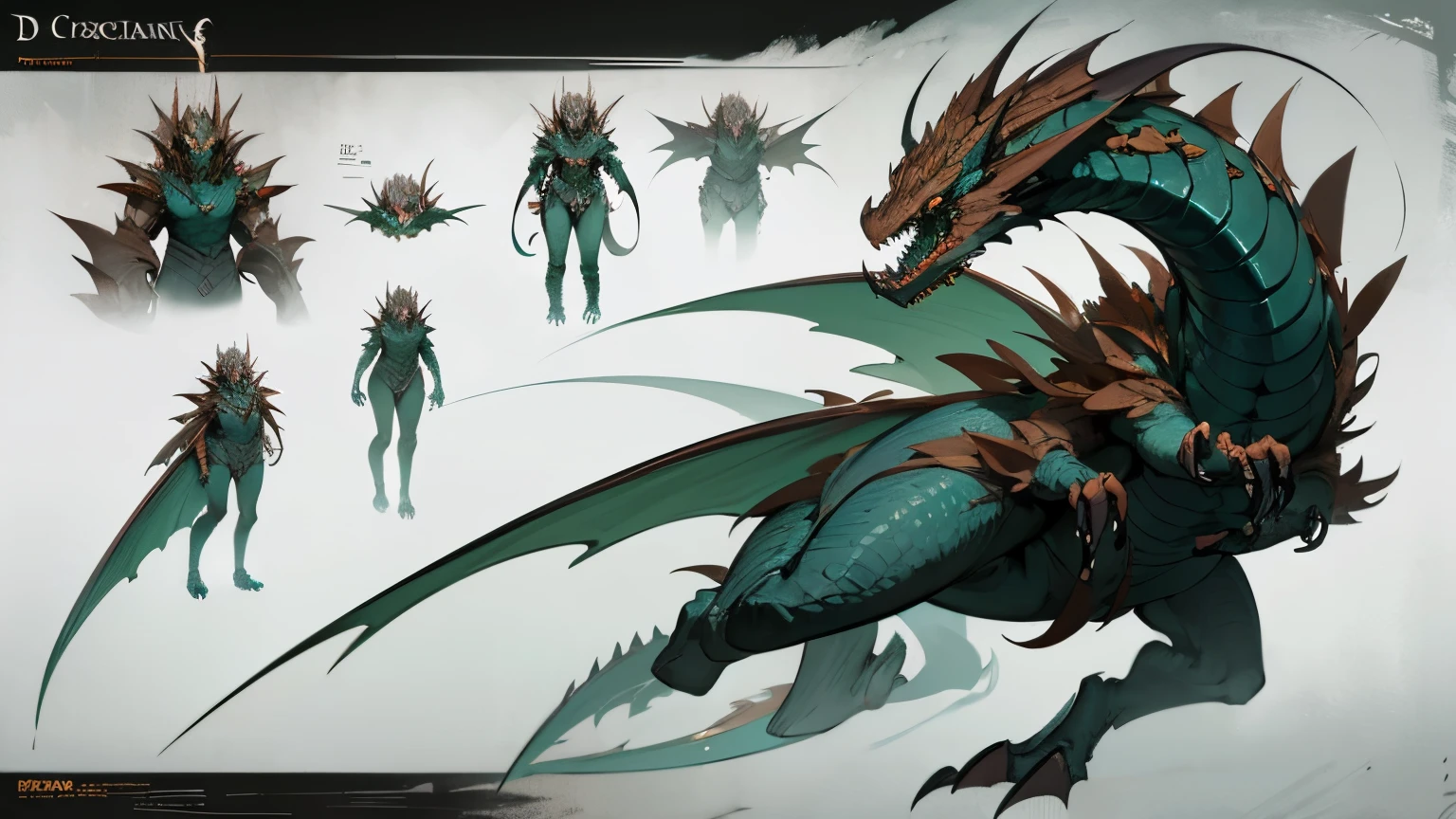 Concept art of the creature, full body dragon concept, Concept art of the creature, creature design, anthro dragon art, Ancalagon Black, monster concept art, d&d commision art dragon, realistic creature concept, Conceptual art of the creature character, d & d creature, inspired by Lucas Graciano
