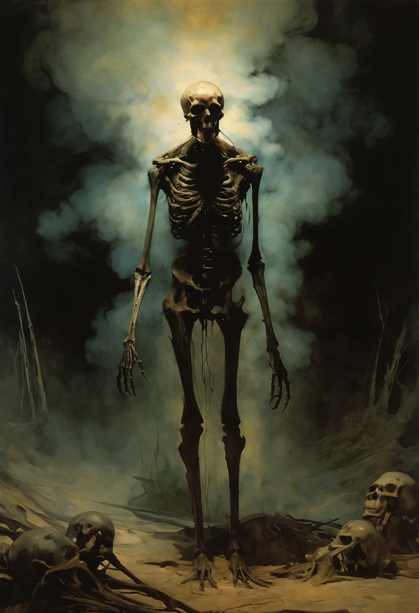 SCP-106 appears to be an elderly humanoid in an advanced stage of decomposition. Appearance changes from case to case, but the property of “rottenness” is inherent in any appearance. SCP-106 is not particularly agile, and at times lies motionless for several days, waiting for victims of Ralph Blakelock, Ed Emshwiller, Marianne Wroten, Arthur Rackham, Niko Anttila, Jeremy Mann and Charles Dana Gibson, Mark Demsteder, Paula Hedley + concept art. Very beautiful, gouache, cinematic, dark, creepy, mysterious, modern vintage, rich deep colors, Boho style. Loisha, Tumblr. Zdzislaw Beksinski Leonid Afremov Yoshitaka Amano Ohara Koson Ivan Rabuzin Gian Lorenzo Bernini Enoch Bolles Jean- Baptiste Monge Tetsuya Nomura, ultra-stunning lighting, billowing black smoke, super detail, stunning composition. hyperrealistic photography, --niji 5 --ar 2:3 --expressive style --v 5.