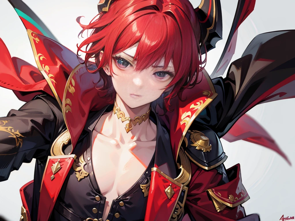 ((Masterpiece, Highest quality)), Male, boy, Detailed face, character design sheet, full bodyesbian, Full of details, frontal body view, back body view, Highly detailed, Depth, Many parts, Muscle boy with red hair,handsome man, vampire outfit clothes, man tall