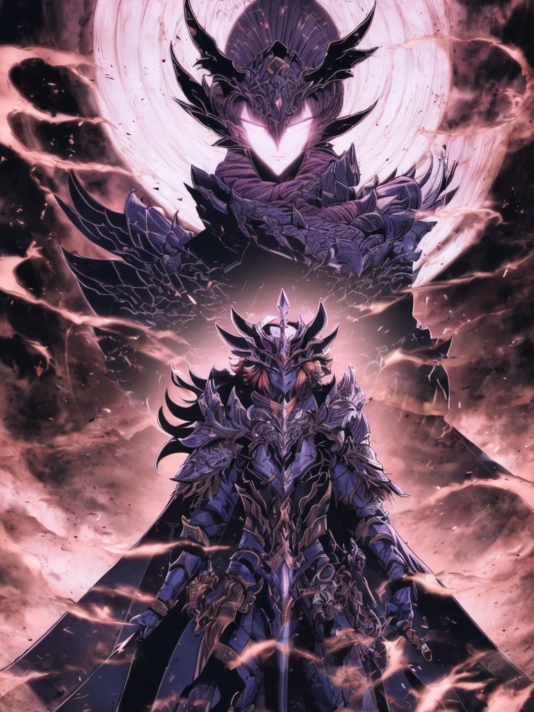 ultra HD 8k, a powerful warrior alone in a dark fantasy setting, holding a glowing sword, surrounded by intense magic and ethereal light, with a menacing aura and a determined expression, creating an intense atmosphere of danger and suspense, painted in a realistic style with high resolution details, vibrant colors, and striking contrasts, reminiscent of epic fantasy games and novels.