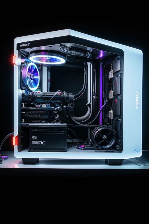 PC, Pump, Tubing and fittings, RGB Lighting, Custom Loop, Aesthetics, realistic