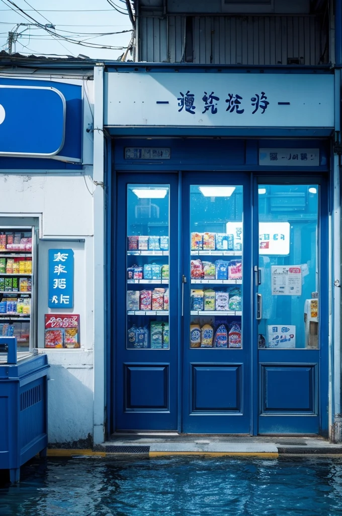 There is a convenience store deep in the sea,Selling blue loneliness and sadness。