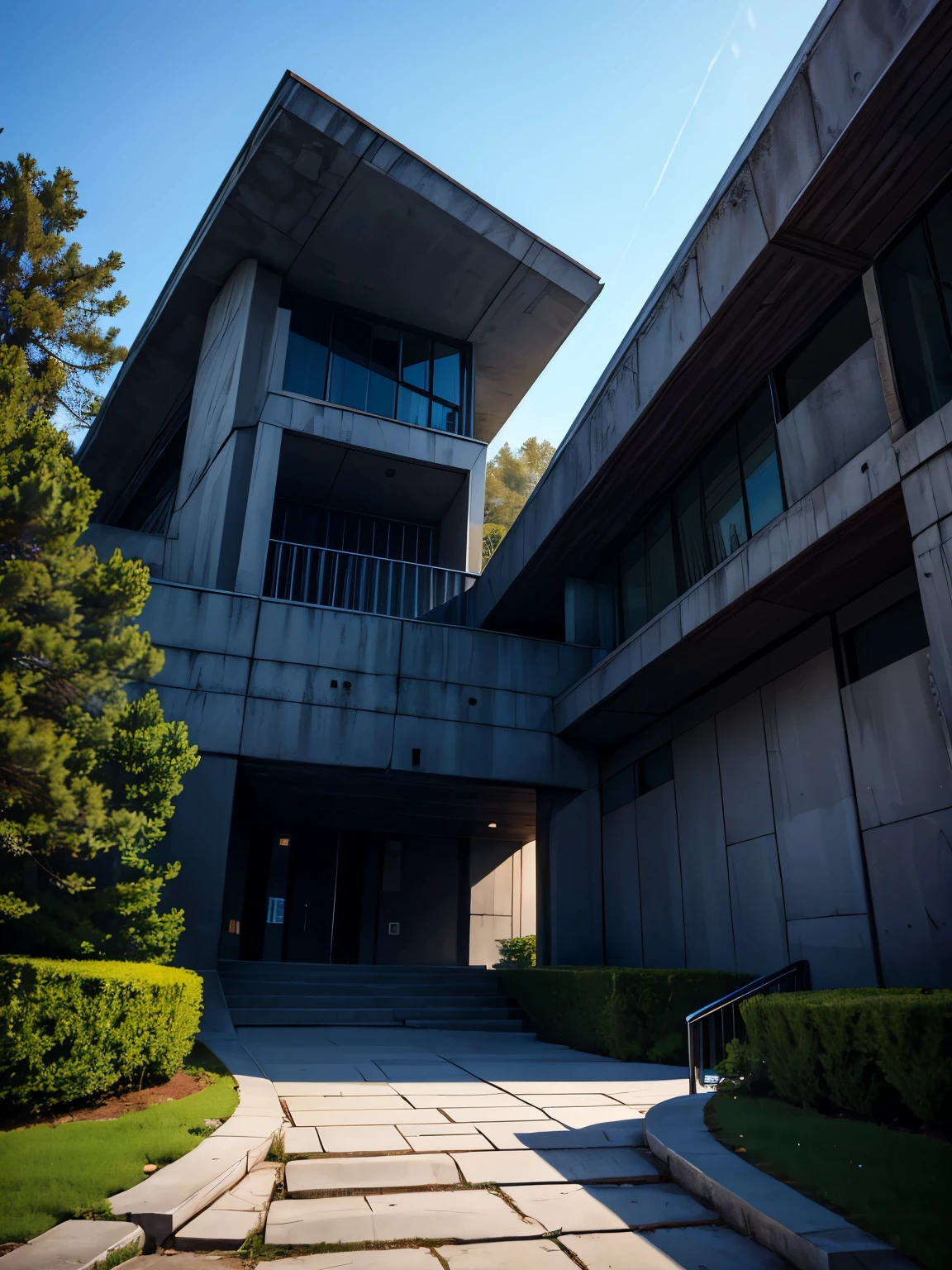 (masterpiece:1.2), (best quality:1.2), perfect lighting, architecture, eco-brutalism, horror, nightmare, hexagon