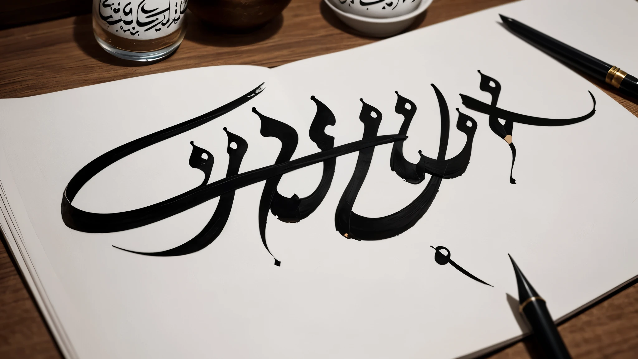((Calligraphy Arabic)), ((White fonts)), "Creation leaves you, abandons you, forgets you, and hardly remembers you, as if you have never seen them and they have never seen you, so there remains nothing but the Creator."