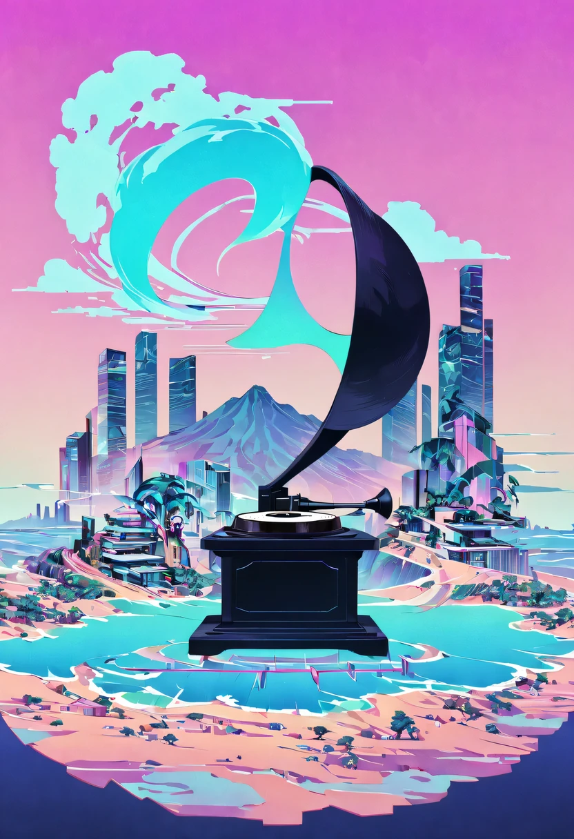vaporwave怪诞美学,High saturation color,David bust sculpture head and body separated, double contact, 商品ocean报,High saturation color,futuristic city, English title,fantasy, matrix, desert, ocean, Chinese pavilions,Close-up of High quality gramophone,coconut tree,24th century,Strong psychedelic colors and retro-future decadence,distressed and stylized, illusory、Collage、No order,dystopian、Lo-Fi、sample fusion jazigital、chiptune、Fault art、futuristic、High quality、dematerialized art、retro tech、Surrealism,vaporwave nostalgia, very vaporwave, maximalist vaporwave, vaporwave, vaporwave!, vaporwave aesthetics, cyberpunk vaporwave, 90s aesthetic, vaporwave art, 90s aesthetic, 90's aesthetic, hip hop vaporwave, vaporwave aesthetic, vaporwave cartoon,