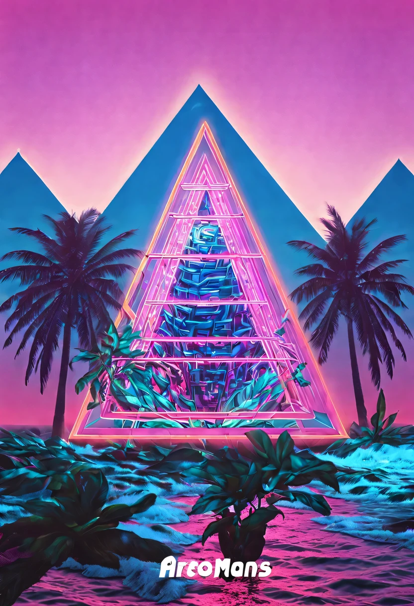 vaporwave头部和身体分开, David sculpture interior, double contact, 商品ocean报,cyberpunk city in background, Ink punk, Colorful neon lights，futuristic city, English title，fantasy, matrix, desert, ocean, pyramid,Screen close-up,coconut tree, 24th century,Strong psychedelic colors and retro-future decadence,distressed and stylized, illusory、Collage、No order，dystopian、Lo-Fi、sample fusion jazigital、chiptune、Fault art、futuristic、High quality、dematerialized art、retro tech、Surrealism,vaporwave nostalgia, very vaporwave, maximalist vaporwave, vaporwave, vaporwave!, vaporwave aesthetics, cyberpunk vaporwave, 90s aesthetic, vaporwave art, 90s aesthetic, 90's aesthetic, hip hop vaporwave, vaporwave aesthetic, vaporwave cartoon,