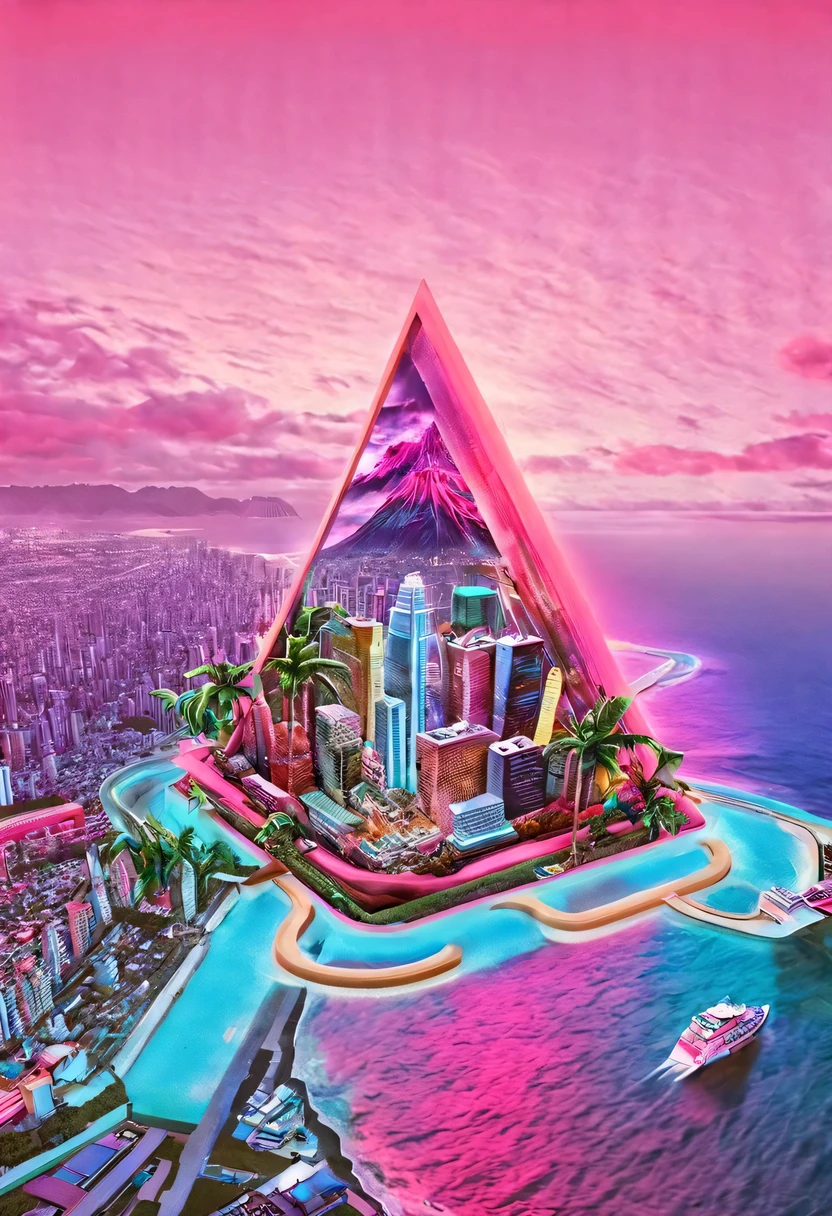 vaporwave头部和身体分开, David sculpture interior, double contact, 商品ocean报,cyberpunk city in background, Ink punk, Colorful neon lights，futuristic city, English title，fantasy, matrix, desert, ocean, pyramid,Screen close-up,coconut tree, 24th century,Strong psychedelic colors and retro-future decadence,distressed and stylized, illusory、Collage、No order，dystopian、Lo-Fi、sample fusion jazigital、chiptune、Fault art、futuristic、High quality、dematerialized art、retro tech、Surrealism,vaporwave nostalgia, very vaporwave, maximalist vaporwave, vaporwave, vaporwave!, vaporwave aesthetics, cyberpunk vaporwave, 90s aesthetic, vaporwave art, 90s aesthetic, 90's aesthetic, hip hop vaporwave, vaporwave aesthetic, vaporwave cartoon,