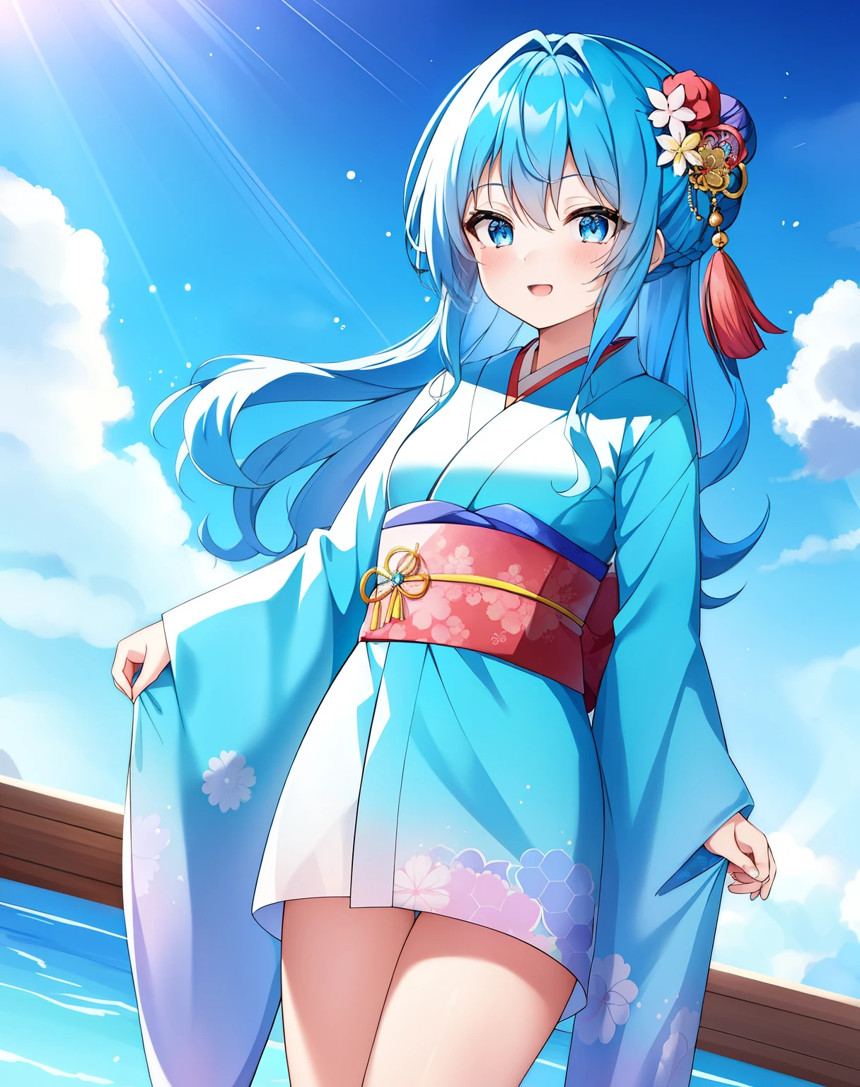 Anime girl with blue hair and blue eyes, Best Anime 4K Kona-chan Wallpaper, anime wallpaper 4k, anime wallpaper 4k, Wallpaper Anime Blue Water, anime style 4k, anime art wallpaper 4k, anime art wallpaper 4k, Kantai Collection Style, 4k anime wallpaper,,Anime girl with blue hair and blue eyes wearing a kimono, anime moe art style, mikudayo, , teal hair anime girl, in kimono, in kimono, shirabii, Cute girl anime visual, long hair