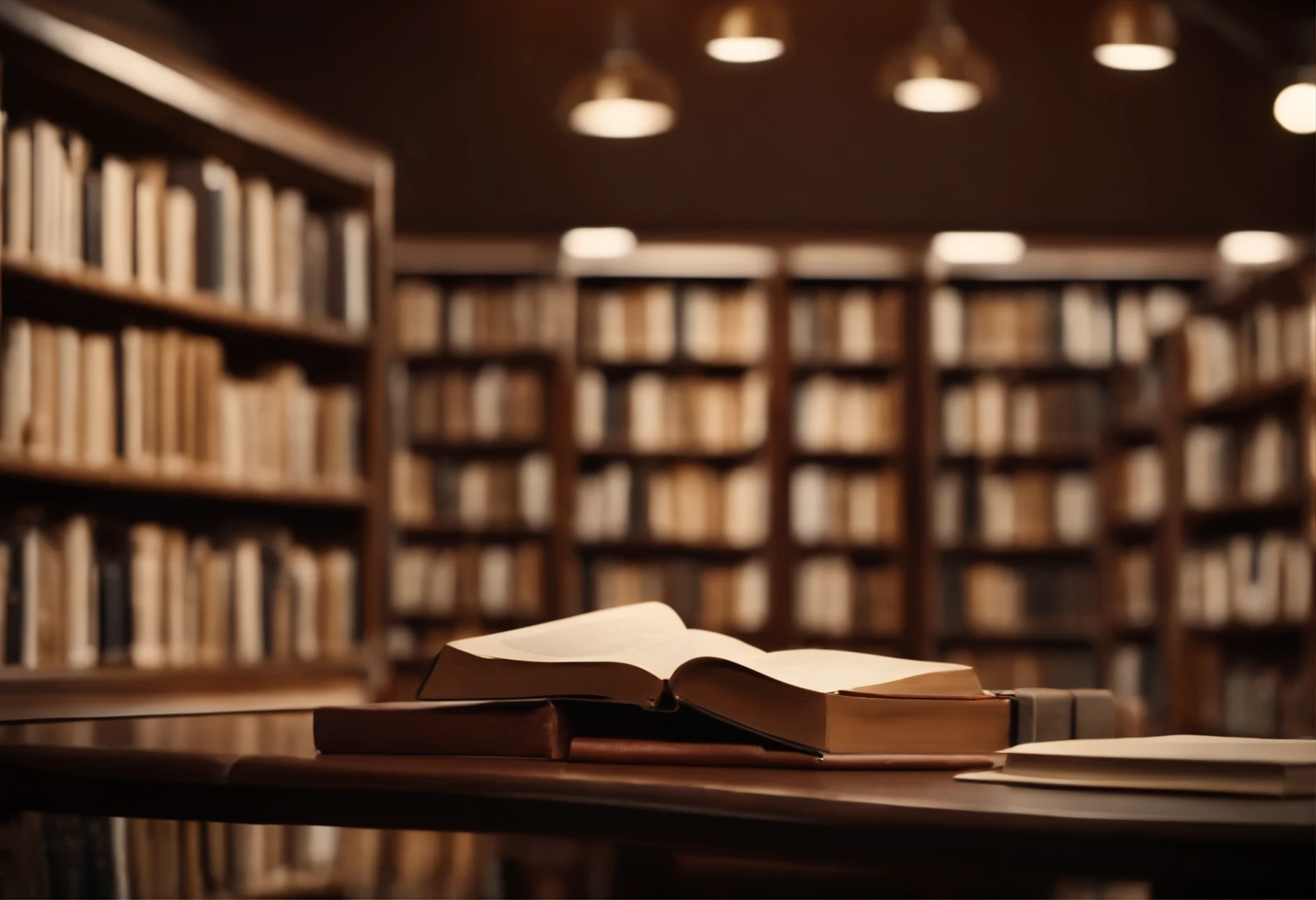 make modern library as a background for a website with 16:9 ratio