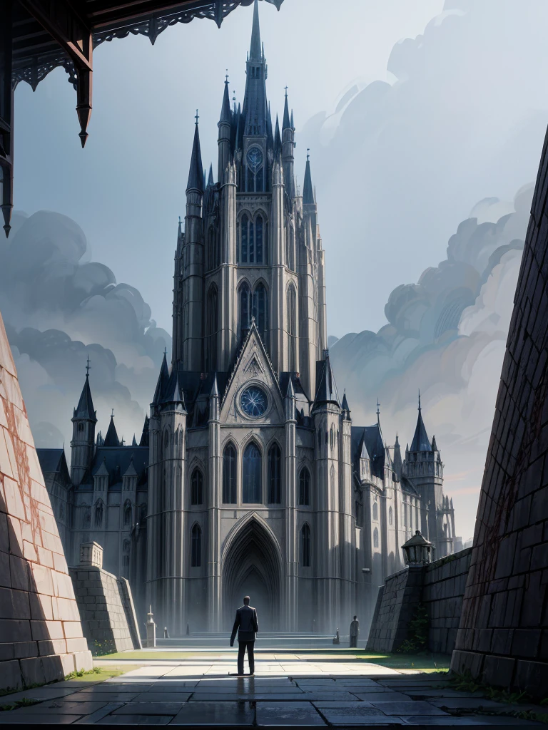 (((masterpiece、Highest image quality、highest quality、highly detailed unity 8kwallpaper)))、(A castle on a lonely island)、tower