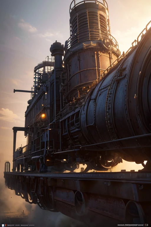 (best quality, 4K, 8K, highres, masterpiece:1.2), ultra-detailed, (realistic, photorealistic, photo-realistic:1.37), a very ancient steam engine covered in rust, a rusty steam engine indicating time has passed, (texture designer rendered), (3D rendered steampunk), redesigned, rendered in Arnold engine, rendered using octane engine, rendered in Maya engine, physically-based rendering, mechanical modified engine, a hybrid engine incorporating both steam and combustion, winner of Bentley Countach rendering challenge, cyclic rendering engine, Frostbite 3 engine rendering, (8K HDR rendered with octane engine), steampunk aesthetics, gears and cogs working in harmony, intricate metallic details, subtle reflections and shadows, vintage color palette, warm and muted tones, soft and diffused lighting effects.
