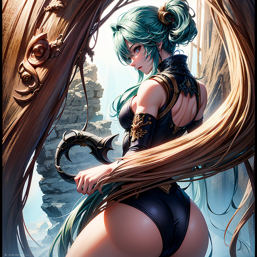 8K resolution、((highest quality))、((masterpiece))、((super detailed))、final fantasy enemy character、 Tonberi、Close-up of face、Depth of bounds written、hands outstretched、back view、