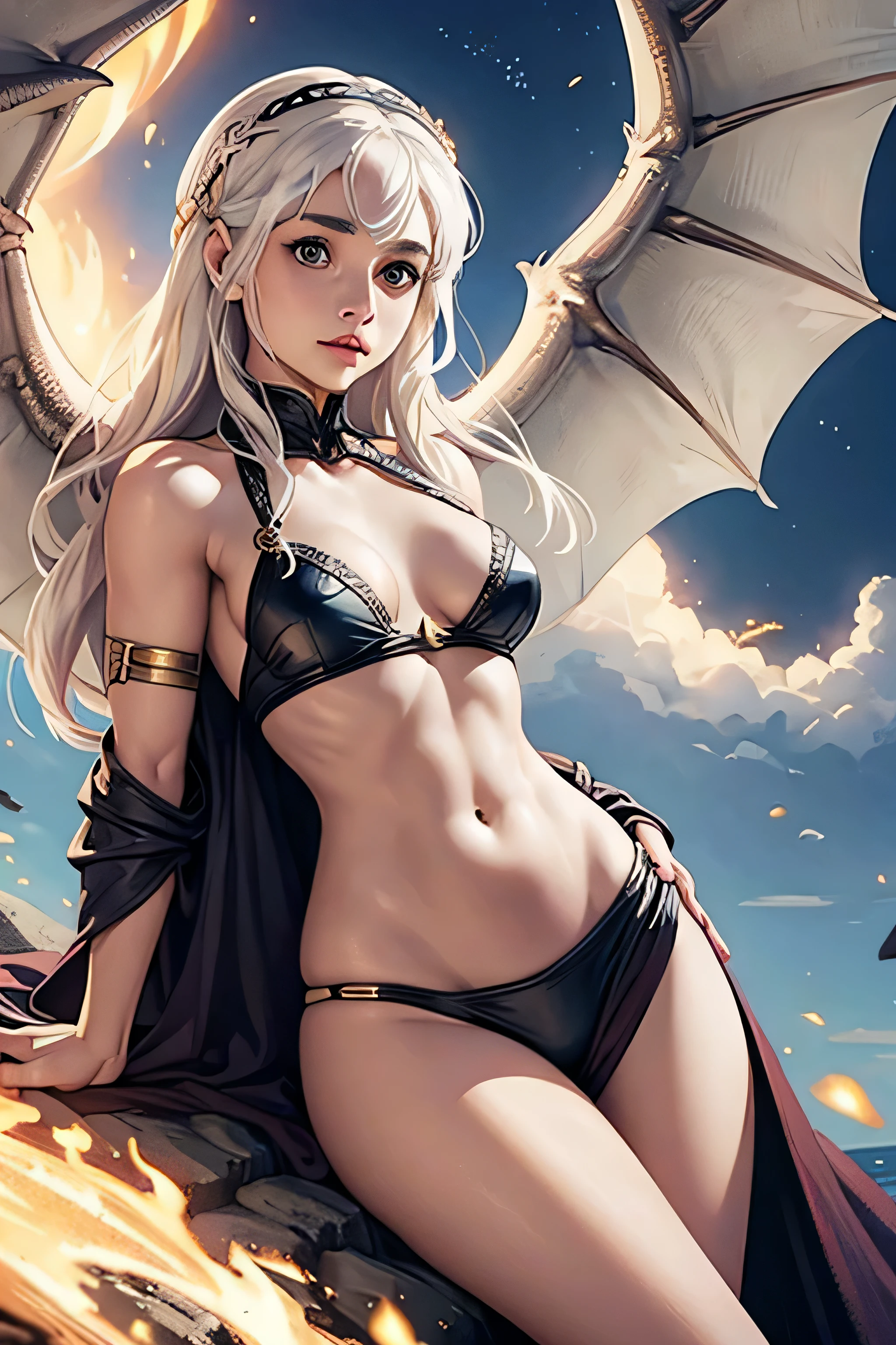 32 year old daenerys targaryen with dragon wings