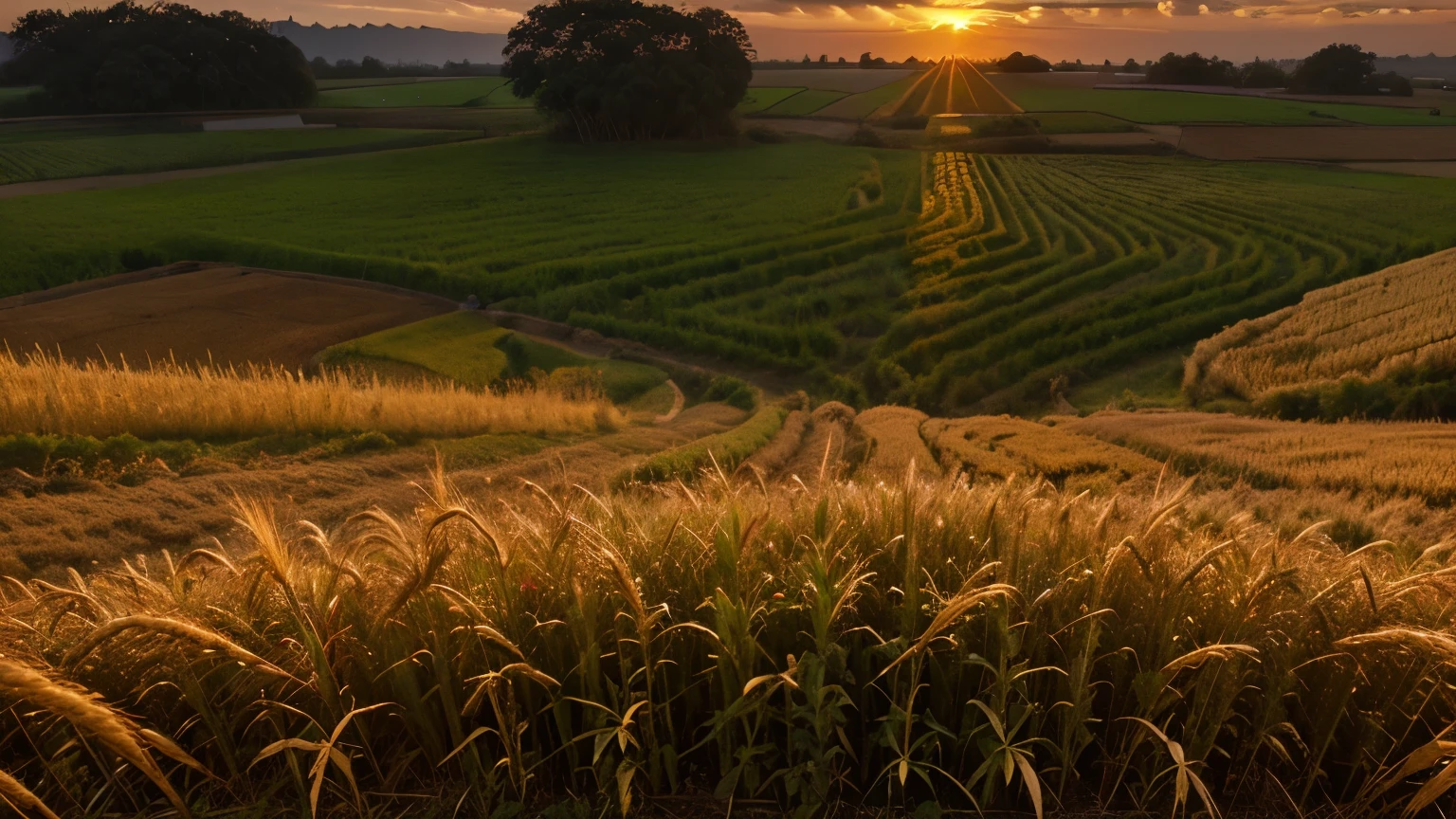 Farm land, Plants close up shot, Rice Farm, Wheat Farm, Hausa, Gold Hour, Sunset, 4k, High res, Movie Opener, Preamble, Netflix