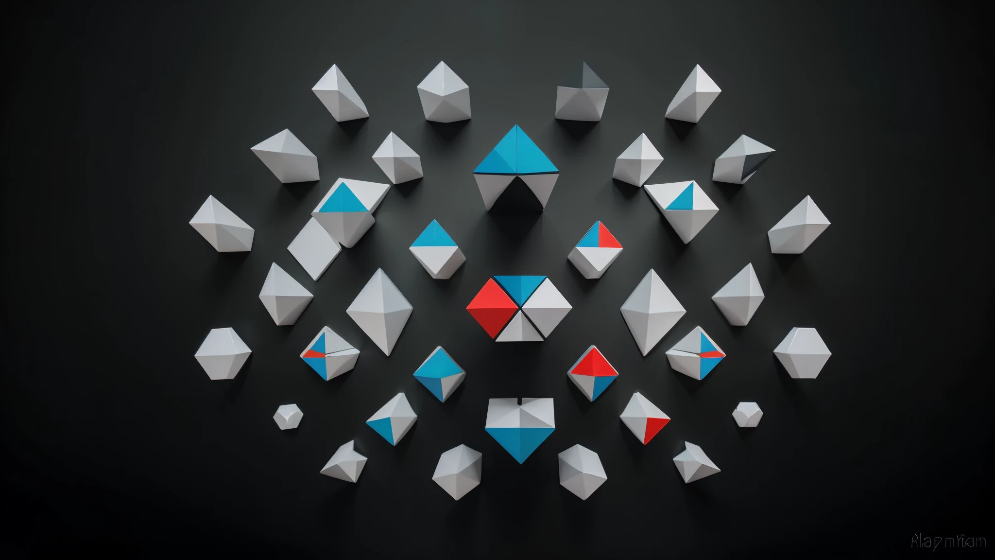 seamless geometric shapes,blank background,Geometric Puzzle Style,Geometric, full of colors,solo,balck,happy