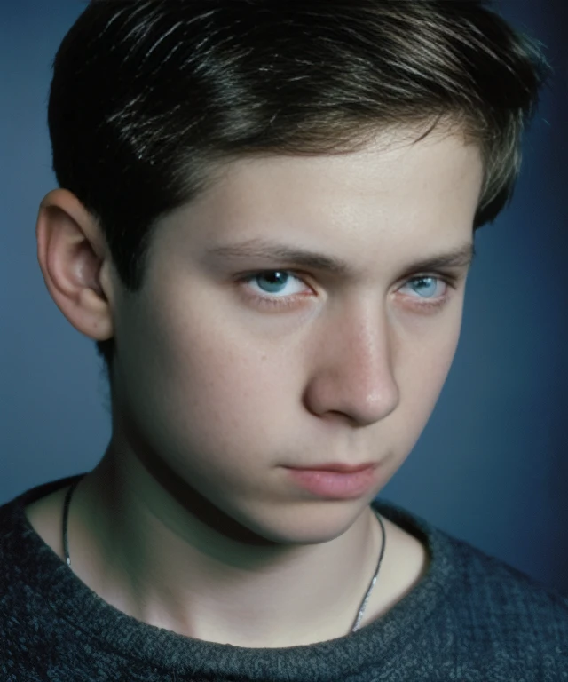 Arafed black and white photo of a boy in a tie, Portrait of 1 5--old , Portrait of a 14-yearld Portt A 1 of a 5-year-old boy, Acs heaot, Close-up headshot portrait, Portrait of Tom Holland, Egor Letov, boy with neutral face, Close-up portrait photo, Max Dennison