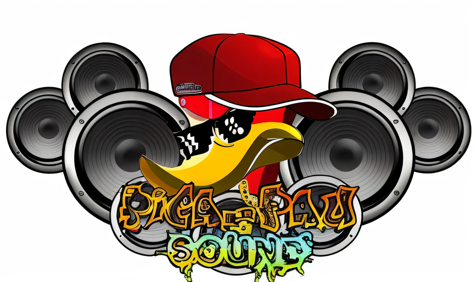 a close-up of a cartoon bird wearing a hat with speakers, official obra de arte, hip hop music album cover, rap album cover, Obs:, Reggae, Hip - Hop album cover, SSS, Piggy, background obra de arte, Obs:hip hop ychedélico, Hip Hop album cover, [ arte digital ]!!, [ arte digital, DJ, promotional obra de arte, Obs:hip-hop ychedélico, obra de arte