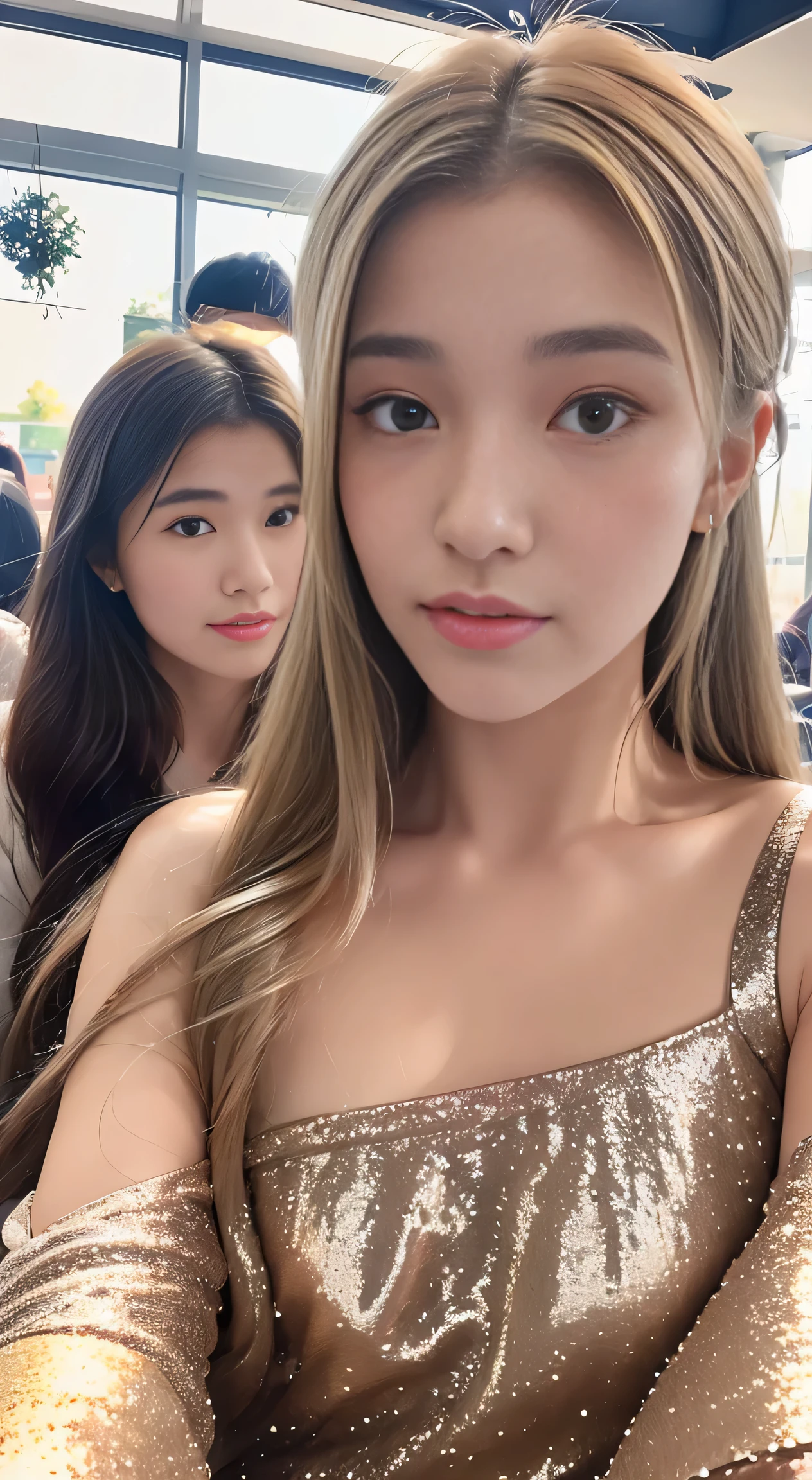 (Masterpiece), (Best Quality), (Super Detailed), (Dirty Hair), (Illustration), (1 Girl) (Long Pink Hair 1.5) (Blue Eyes) (Double Ponytail 2.0), ((((No Shoulders))),Hanfu, (Looking at the Audience, (Interview), (Simple Background), Beautiful and Delicate Eyes, Delicate Beautiful Face, Soaring (High Saturation), (Colorful Glitter), Multi-colored Bubbles, (Glitter), Accent on Face, PerfectNwsjMajic, conservative clothes, Shoulderless, autumn clothes, facing the masses, perfect figure,
