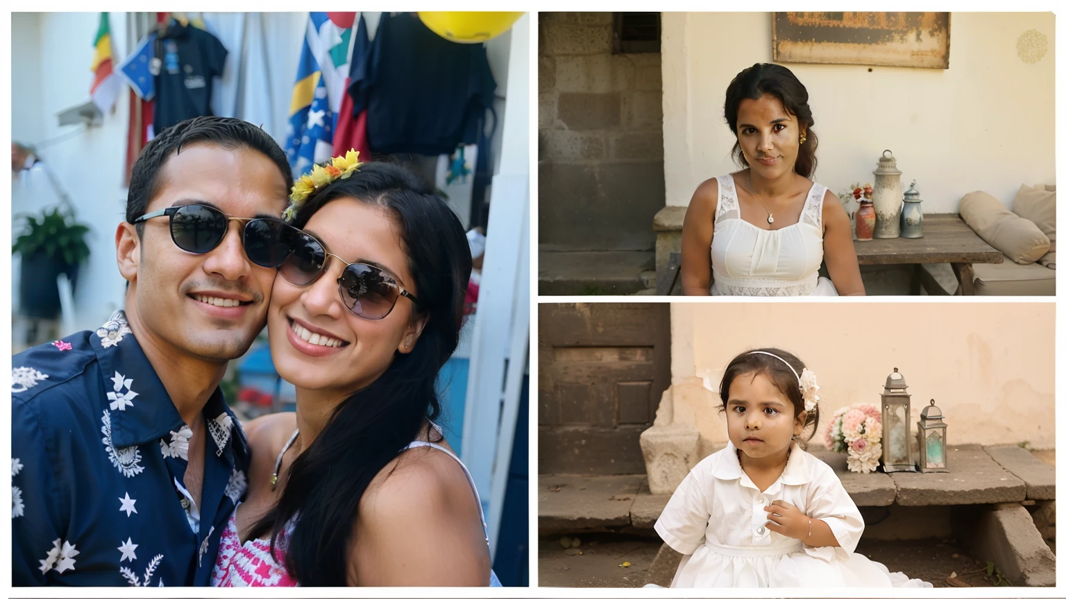 Foto arafed de una pareja posando para una foto en blanco y negro., Brazilian mother of 3 and 5 years., 30 year old Cuban woman., se parece a fabiula natal, 3 0 year old woman, foto antigua realista, por Willian Murai, recuerdo de la infancia, por Emerson Silva, imagen real, por Fernando Gerassi