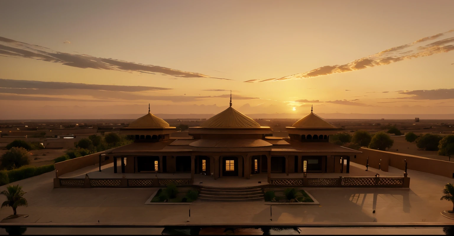 Hausa Architecture, Gold Hour, Sunset, 4k, High res, Movie Opener, Preamble, Netflix