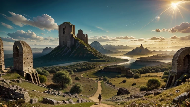 Among the creatures that inhabit Xyron, the Rokar stands out, a species of giant reptile with metallic scales that reflect sunlight like shining armor. The scene showcases a magnificent landscape with an awe-inspiring Rokar in the foreground.
Tags:
Rokar, giant reptile, metallic scales reflecting sunlight, shining armor, majestic creature, stunning landscape, vibrant colors, surreal atmosphere, detailed textures, ancient ruins, epic proportions, sense of scale, golden sunlight, vibrant vegetation, mysterious aura, fantastical world, ethereal beauty, mythical creature, breathtaking scenery.