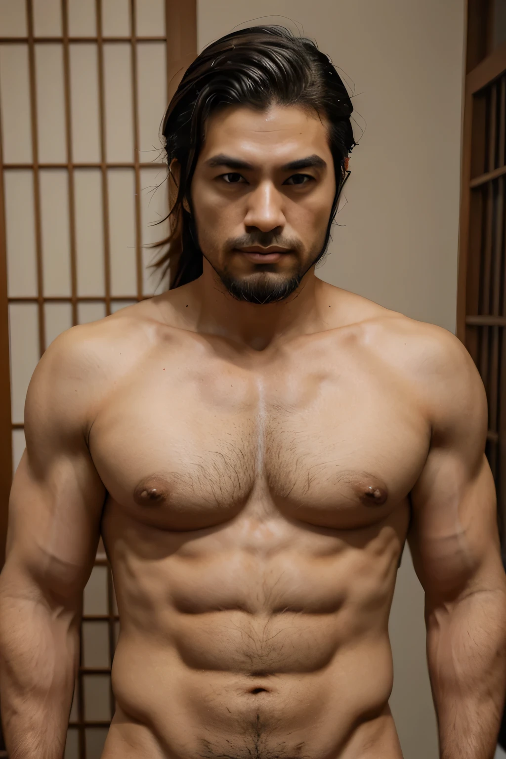 homem japones, with masculine traits, cabelo liso