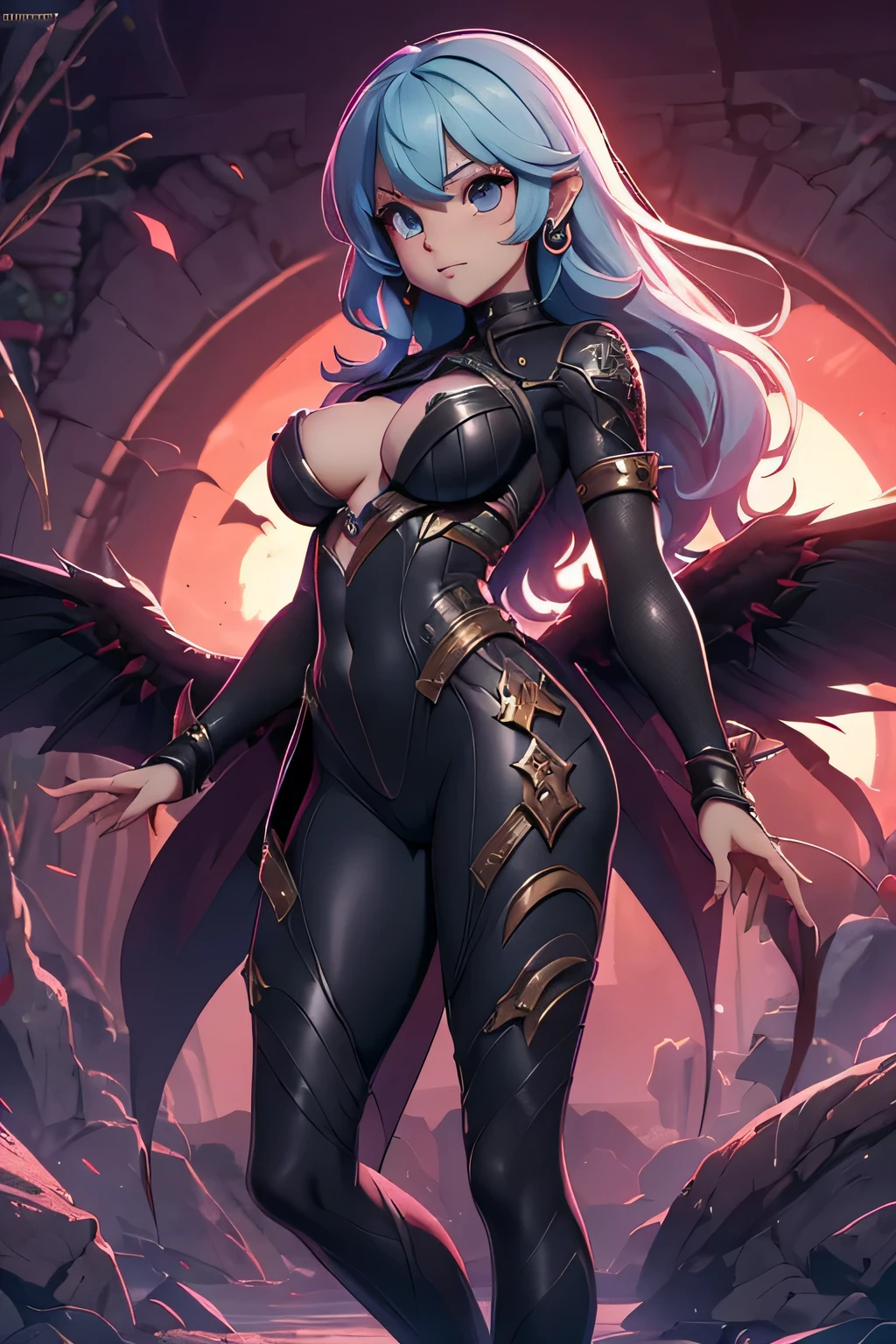 Mini morrigan aensland, (morrigan aensland), solo, ray tracing, Estilo 3D, 3DMM, ((oses por foto)), ((oses em cada foto)), corpo inteiro,(Front view),(Emisão Costas), (Emist on the left), mostrar barriga lisa, (((oses por foto))),(seios muito grandearriga perfeita, olhos perfeitos e simetricos, (perfect handuturistic sword in hand)), ((cabelos curto)),roupa branca com bordas texturizadas, pele clara, luemas detalhadas, White thigh-high tights with trim, emestido aberto em "em", cintura fina, pernas grande, low water, Show legs to the top of the waist, (tecido partido caindo sobre as pernas),((top com rasgo no meio)),pele ultra realista, olhos realistas humano,pele ultra realista,traje super sensual,(faixas em torno dos seios), colorida,top com babados,(pubis com muito volume),(extremamente sensual),(very sensual),(red and black theme),(((asas de morcego gigante))),com asas de morcego,cinta liga
