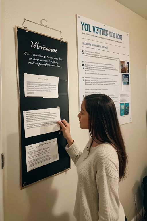 The walls are adorned with motivational quotes, creating an atmosphere that inspires continuous learning and growth. A vision board features images of financial milestones – a dream vacation, a cozy retirement plan, or even paying off student loans. The image captures the commitment to self-improvement and the pursuit of financial stability.