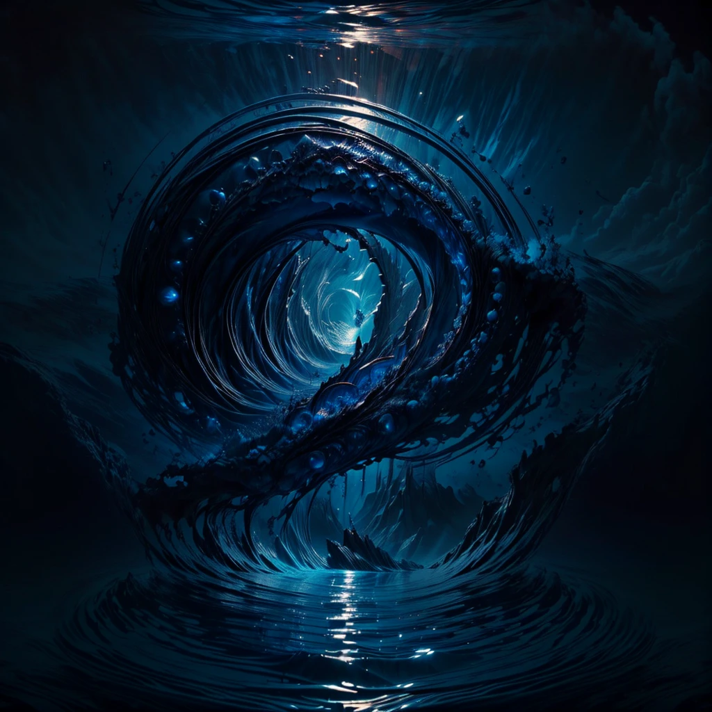 best quality, deep blue tones, subtle ripples resembling the flow of blood beneath the skin, abyssal depths, abstract art.make you feel the universe , sense of wonder , dreamlike delicate hues, flowing textures, dreamy atmosphere, touch of melancholy, beautiful image, 