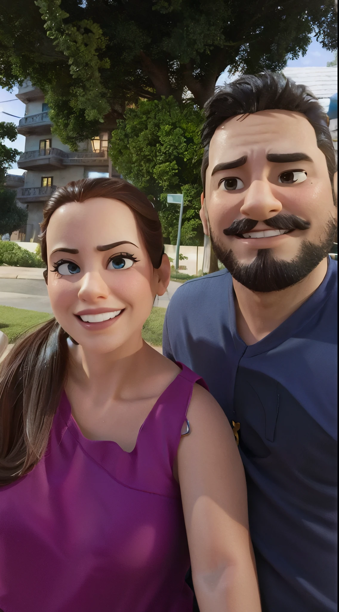 casal homem e mulher no estilo Disney Pixar, alta qualidade, melhor qualidade