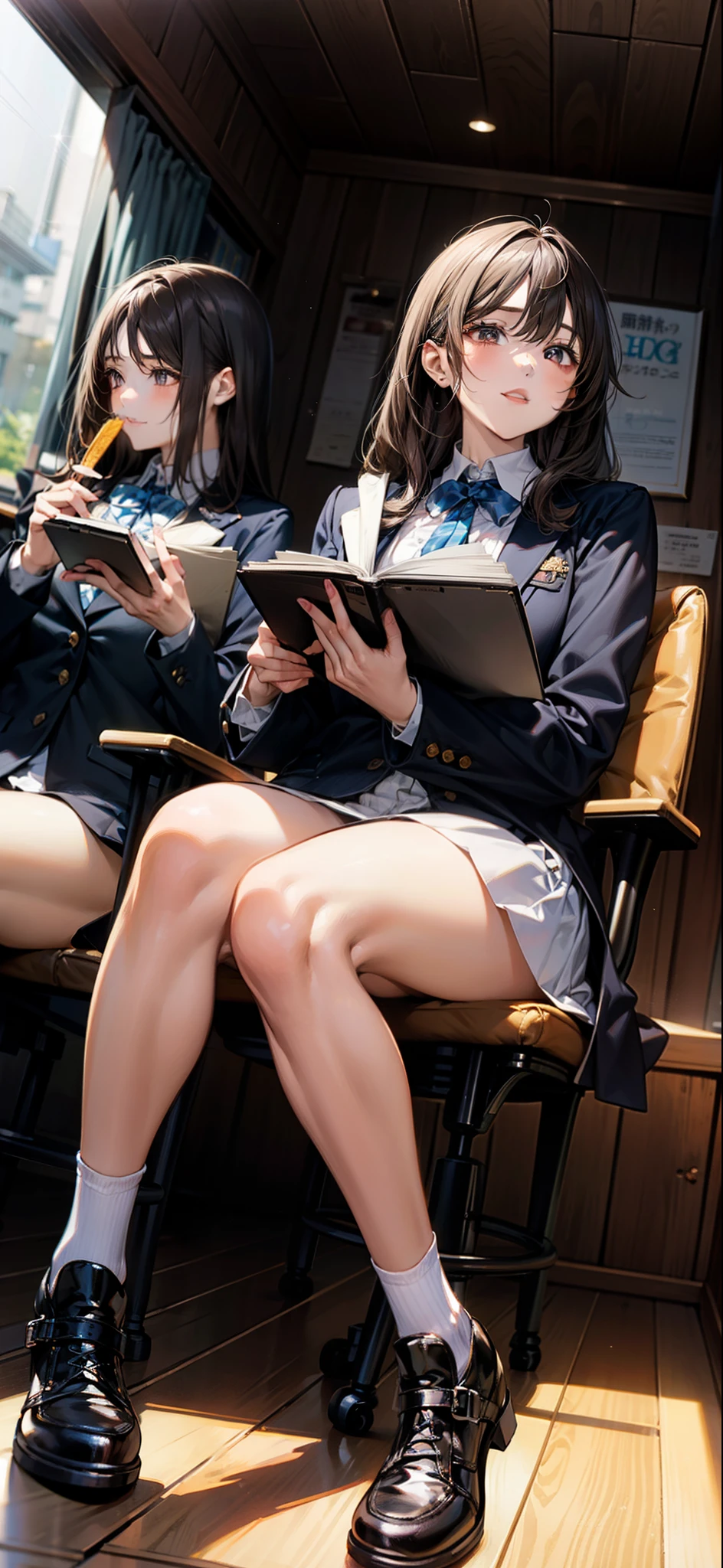 Muchimuchi、A dark-haired、dazzling sunshine、View here、Dramatic Writing、thick legs、hi-school girl