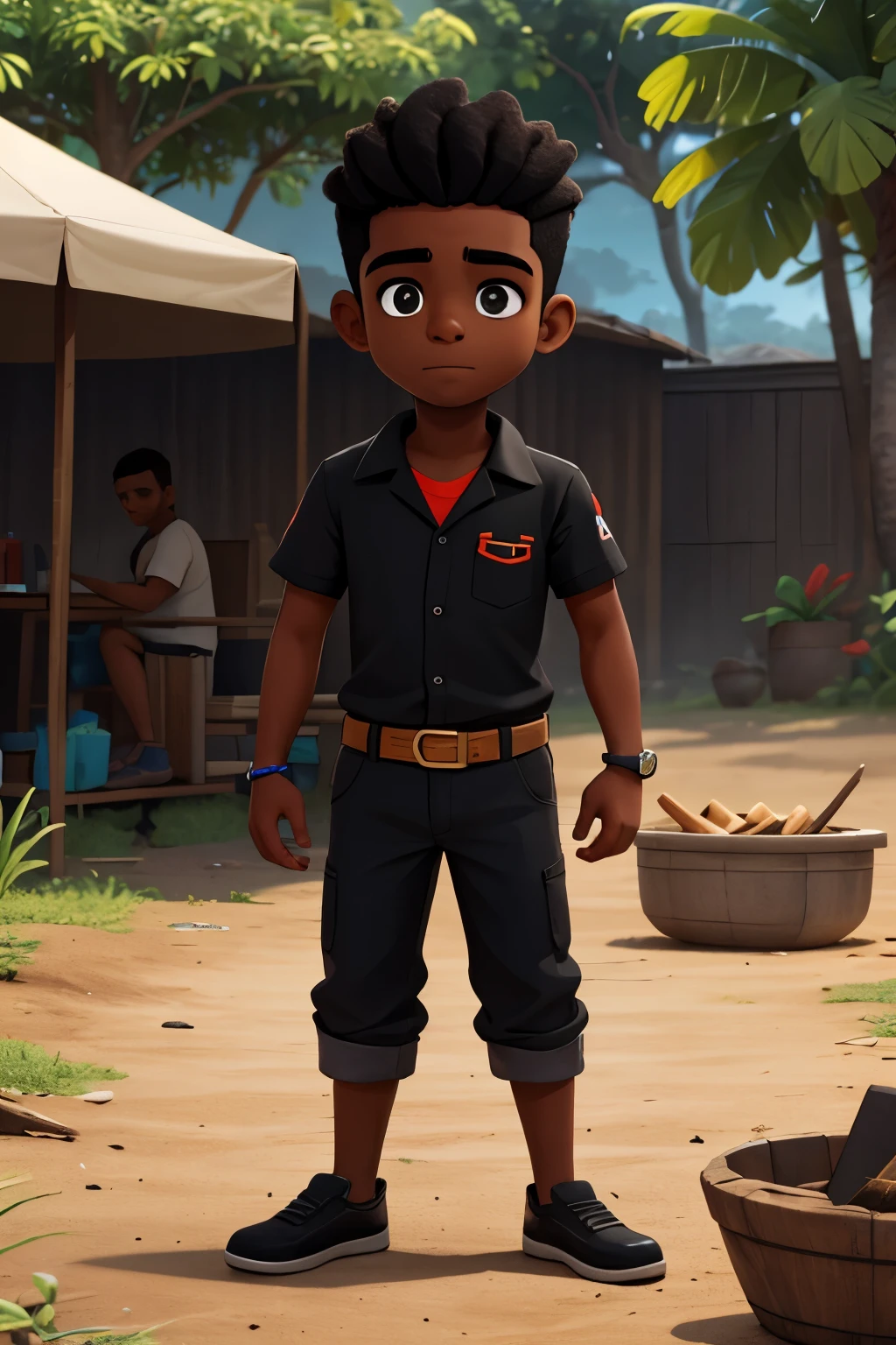 Um Barbeiro negro trabalhando
