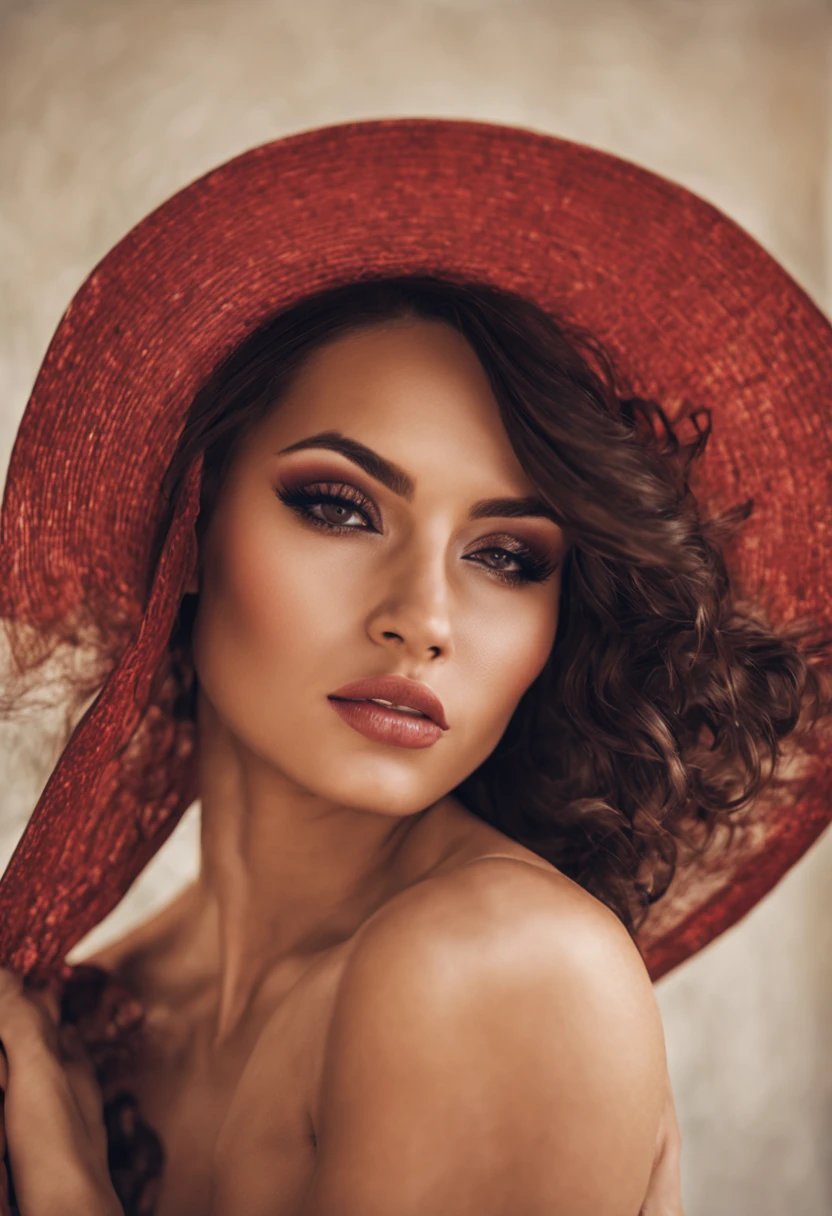 face of sexy girl, with makeup, latinamerican, frontal