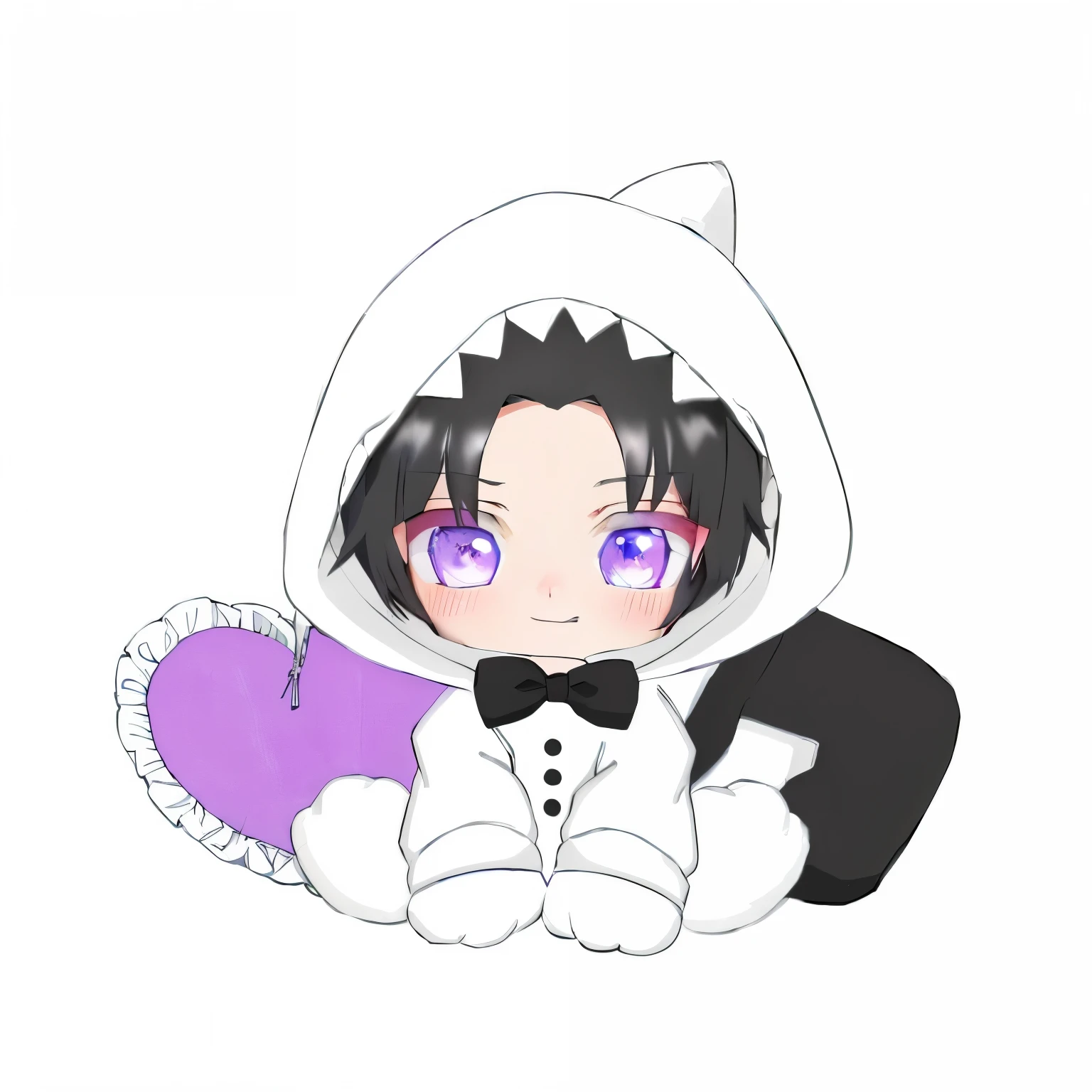 anime boy with blue eyes and white jacket, anime boy, kaworu nagisa, Tall anime guy with purple color, detailed anime soft face, cute anime face, With unmotivated eyes, soft anime illustration, anime moe art style, flat anime style shading, sad cerulean eyes, anime youth, anime style, stylized anime, Black hooded hoodie,