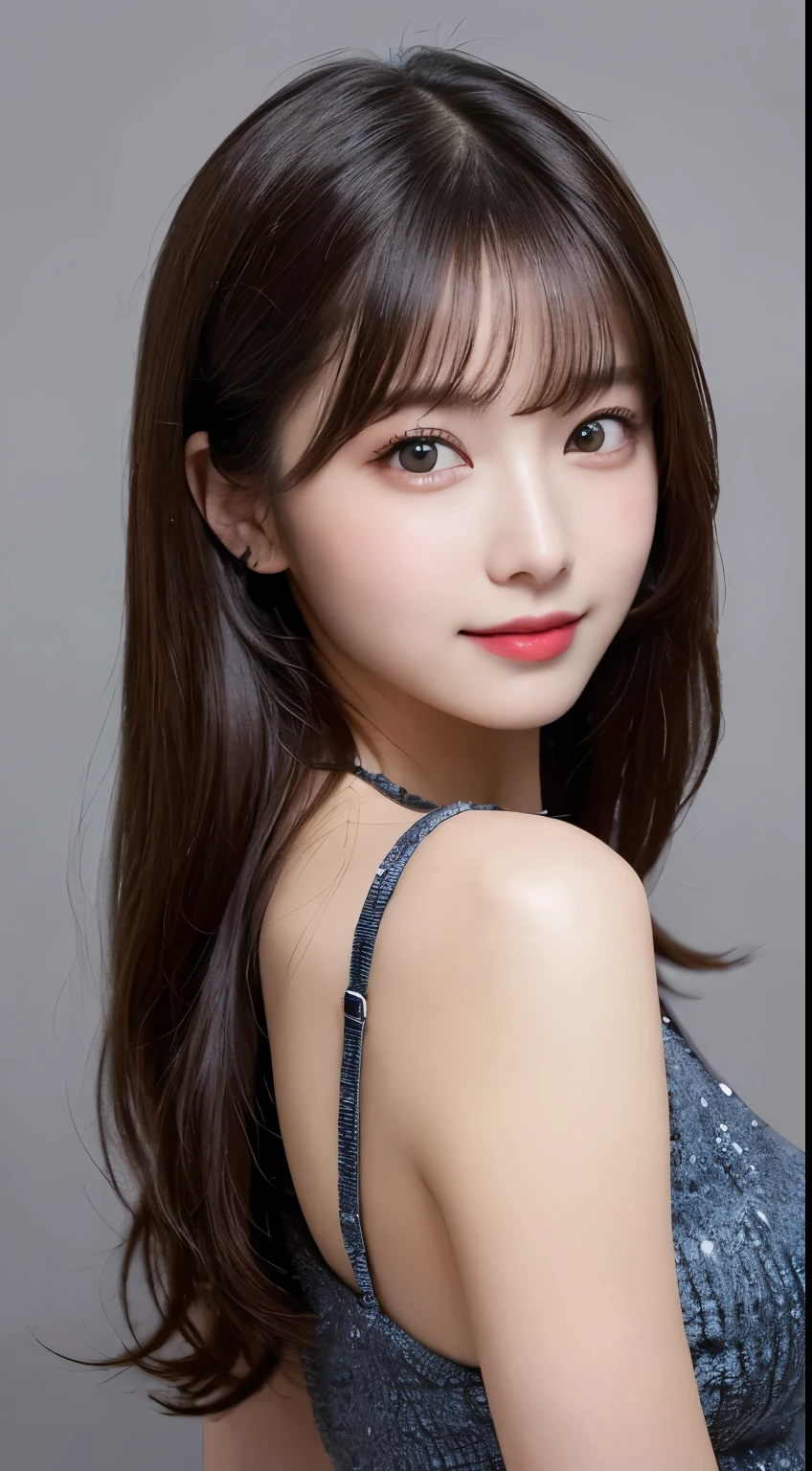 table top, highest quality, shape, Super detailed, finely, High resolution, 8k wallpaper, 完璧なダイナミックな構shape, beautiful and detailed eyes, winter dress,medium hair, small breasts, natural color lip, random sexy pose,smile,、20 year old girl、midnight、beautiful and detailed face、perfect and beautiful face,Big eyes、RAW photo、spread your arms and legs wide、Express your best mood with your whole body、beautiful and detailed eyes、small face、beautiful duplex、slim face and style,Blur background,Looking directly above,Take a profile photo