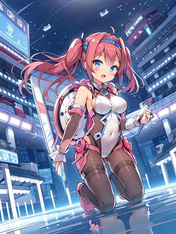 extreme detail,masterpiece,future city,with a girl (Energy Shield):1.3,Tight Fit Bodysuit,protect yourself from danger,use a shield in battle,Futuristic buildings,flying car,the shield becomes brighter,repel the invaders