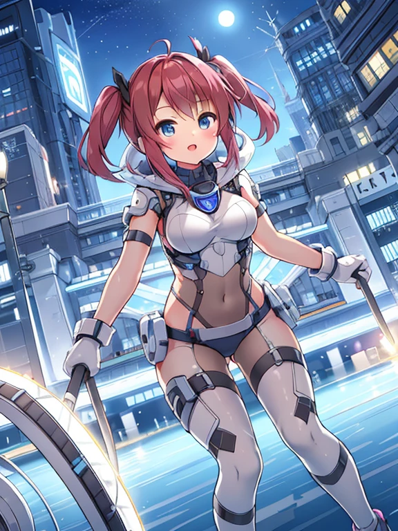 extreme detail,masterpiece,future city,with a girl (Energy Shield):1.3,Tight Fit Bodysuit,protect yourself from danger,use a shield in battle,Futuristic buildings,flying car,the shield becomes brighter,repel the invaders