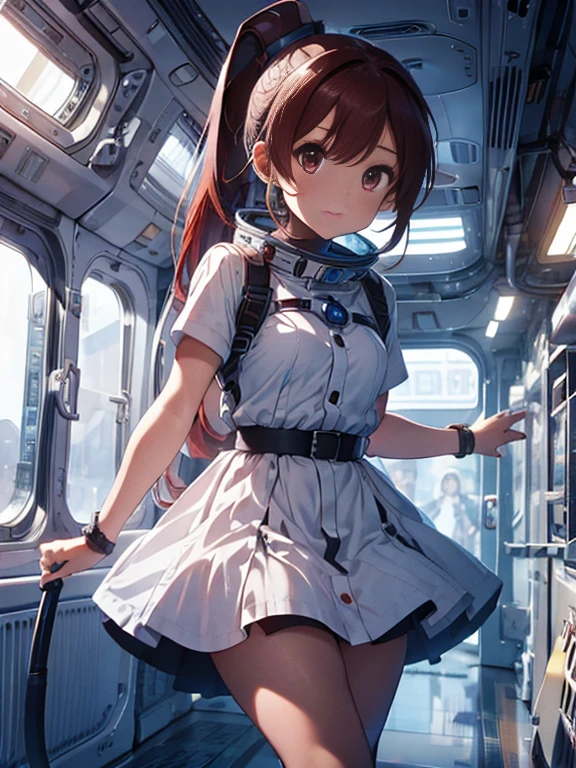 Fantasy,8k,Very detailed, masterpiece,High resolution,Highest quality,Increase the resolution,Cinema Lighting,Different space,4D World,Night on the Galaxy Express,cyber-,Light blue body,Train-shaped spaceship,Steam locomotive type spaceship,Controlled by a nuclear fusion reactor,30-car train、Running in space,Many Stars,Many galaxies,milky way,Cruising at the speed of light,Seeing the Earth in the distance,Super Express,You can see the Andromeda galaxy,Wide viewing angles,vision,Floating in the air,In the dazzling light,Very colorful,All vehicles are visible,Cars lined up in an S-shape,Rail of light,Colorful Cloud Nebula,The whole universe shines blue,,(alone, ),(Thin woman:1.2),(Beady Eyes),(Hollow Eyes),(Light brown hair),(Slender body),(Show off your ribs),(experience an orgasm),(Preteen),(Small breasts),(Flat Chest),(Ahegao),(Ecstasy),(sexual excitement),(BDSM),(A white one-piece dress that lets your skin show),(Harness),(constrained),(Hands tied),(Tied up and unable to move),(masochism),(eroticism),(Both armpits are visible),(Hands behind head),(Sexually assaulted),(Paper Panties),(Paper Bra),There is a white liquid in a container at your feet.,Bathe your face with milk,Bathe your breasts with milk,Bathing your feet in milk,Sweating profusely,Bleeding from the stock,Young body,low length,Drooling,