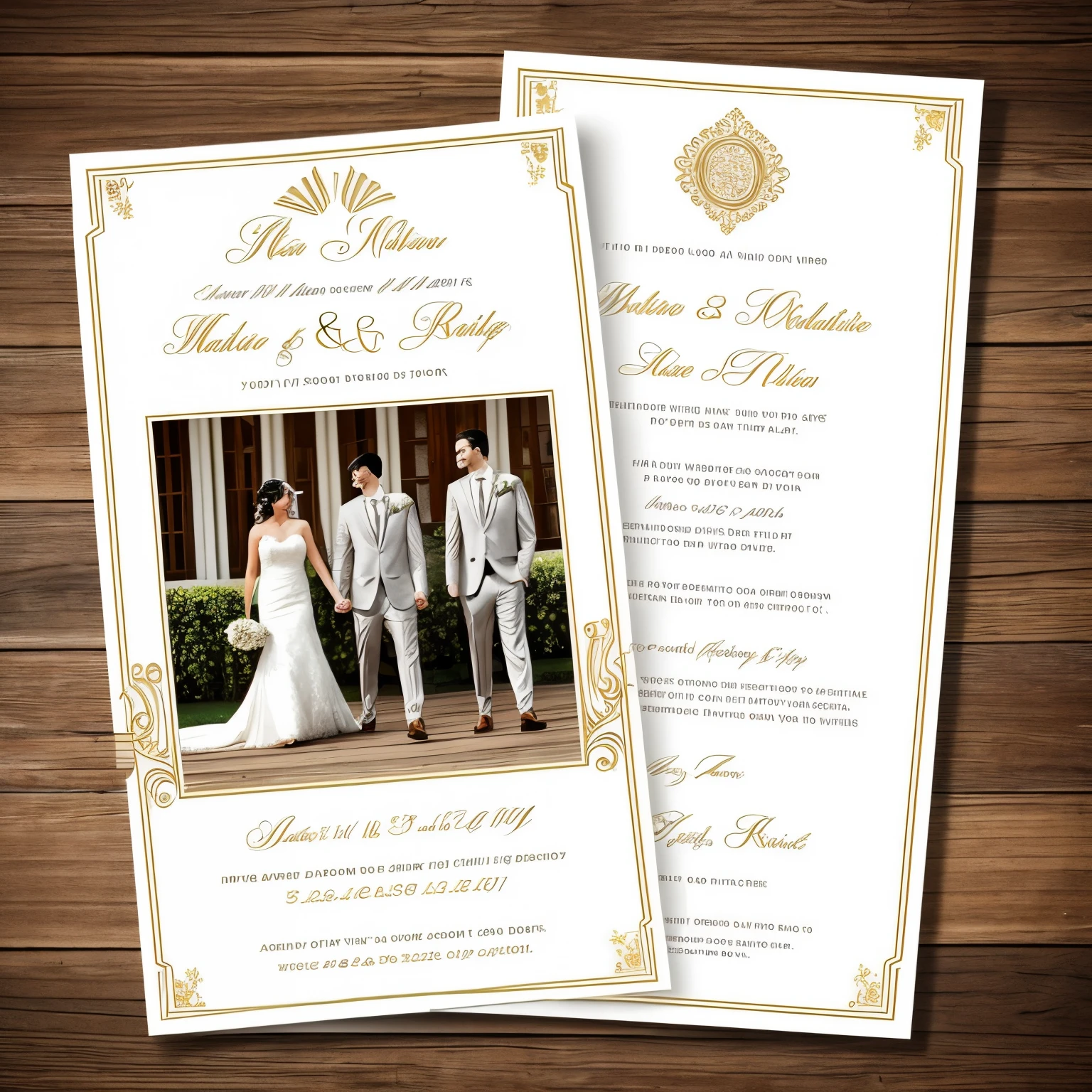 Wedding invitation for marriage style modern