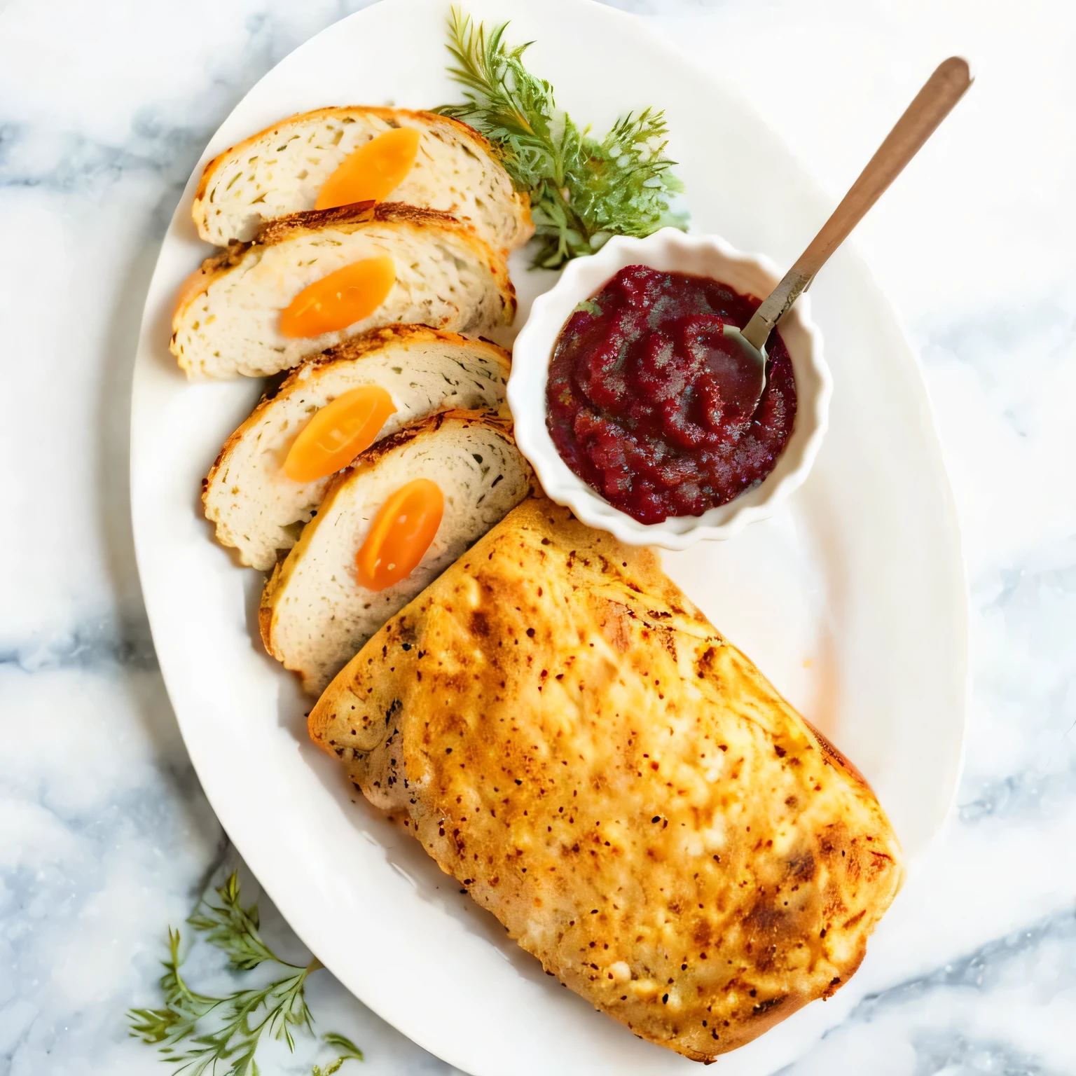 there is a plate with bread, carrots, and a side of sauce, easy, salmon khoshroo, anna nikonova, full face view, full subject shown in photo, julia sarda, 3 4 5 3 1, adam varga, julia hill, sofya emelenko, stuffed, turkey, how to, jakob eirich